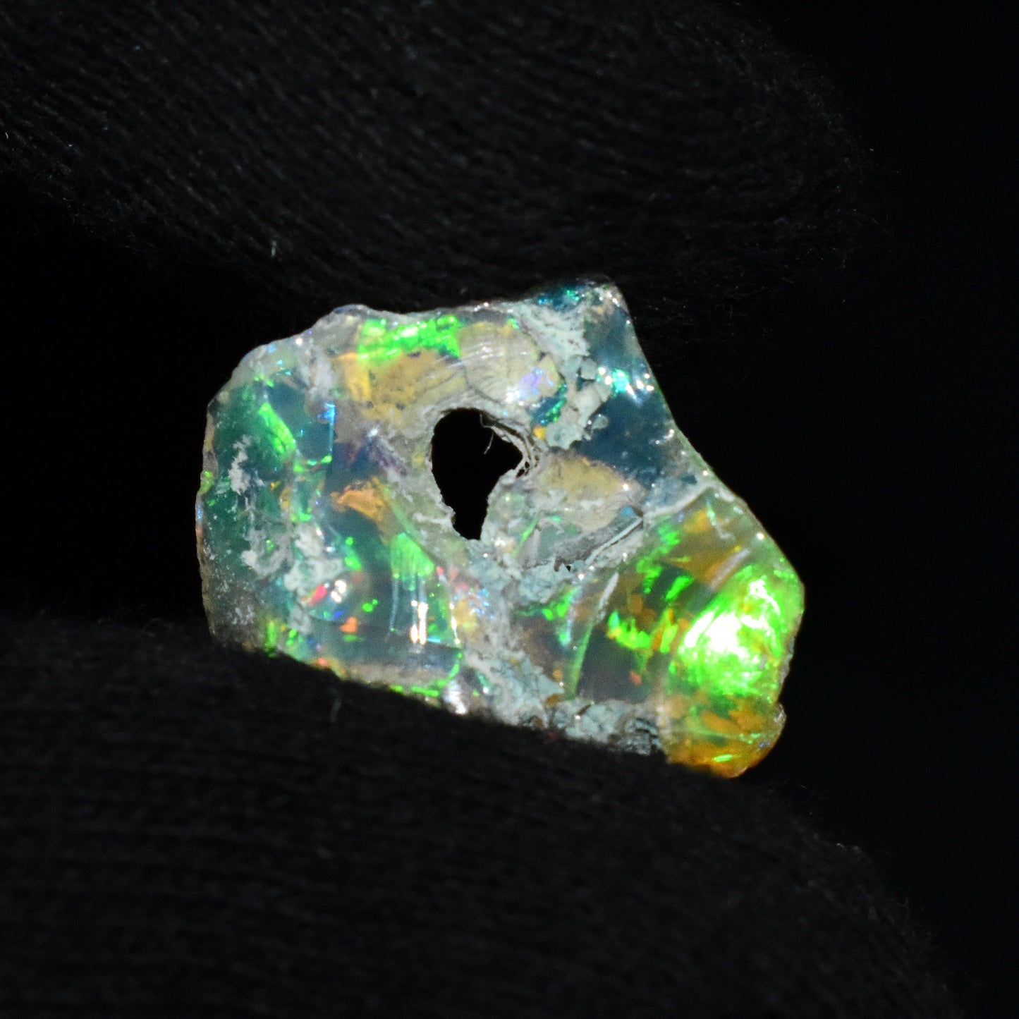 Black Opal Rough 4.00 Carats | Natural Ethiopian Opal Rough - Ready for Cutting & Jewelry | AAA Grade Opal Raw