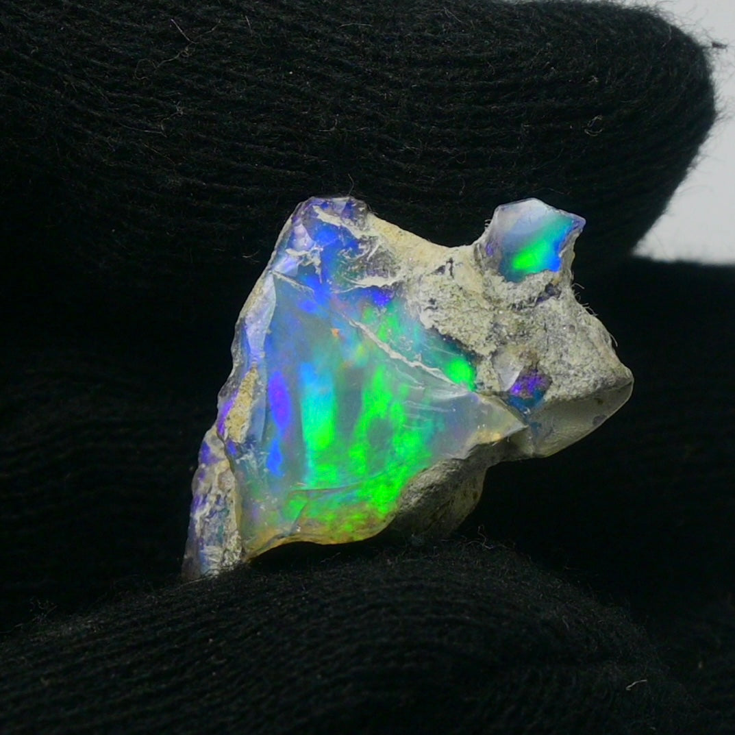 White Opal 14.60 Carats | Natural White Ethiopian Opal Rough - Ready for Cutting & Jewelry!