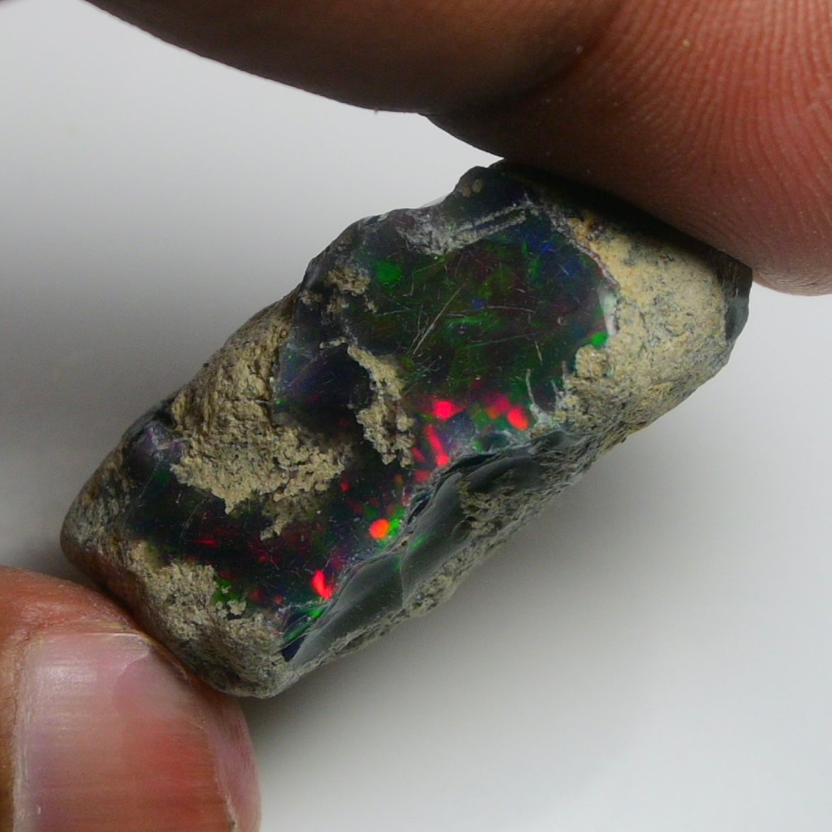 Rare Black Opal 36.05 Carats | Natural Black Ethiopian Opal Rough - Ready for Cutting & Jewelry!