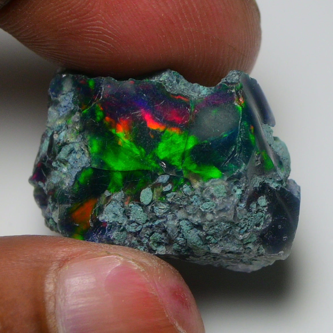 Rare Black Opal 28.25 Carats | Natural Black Ethiopian Opal Rough - Ready for Cutting & Jewelry!