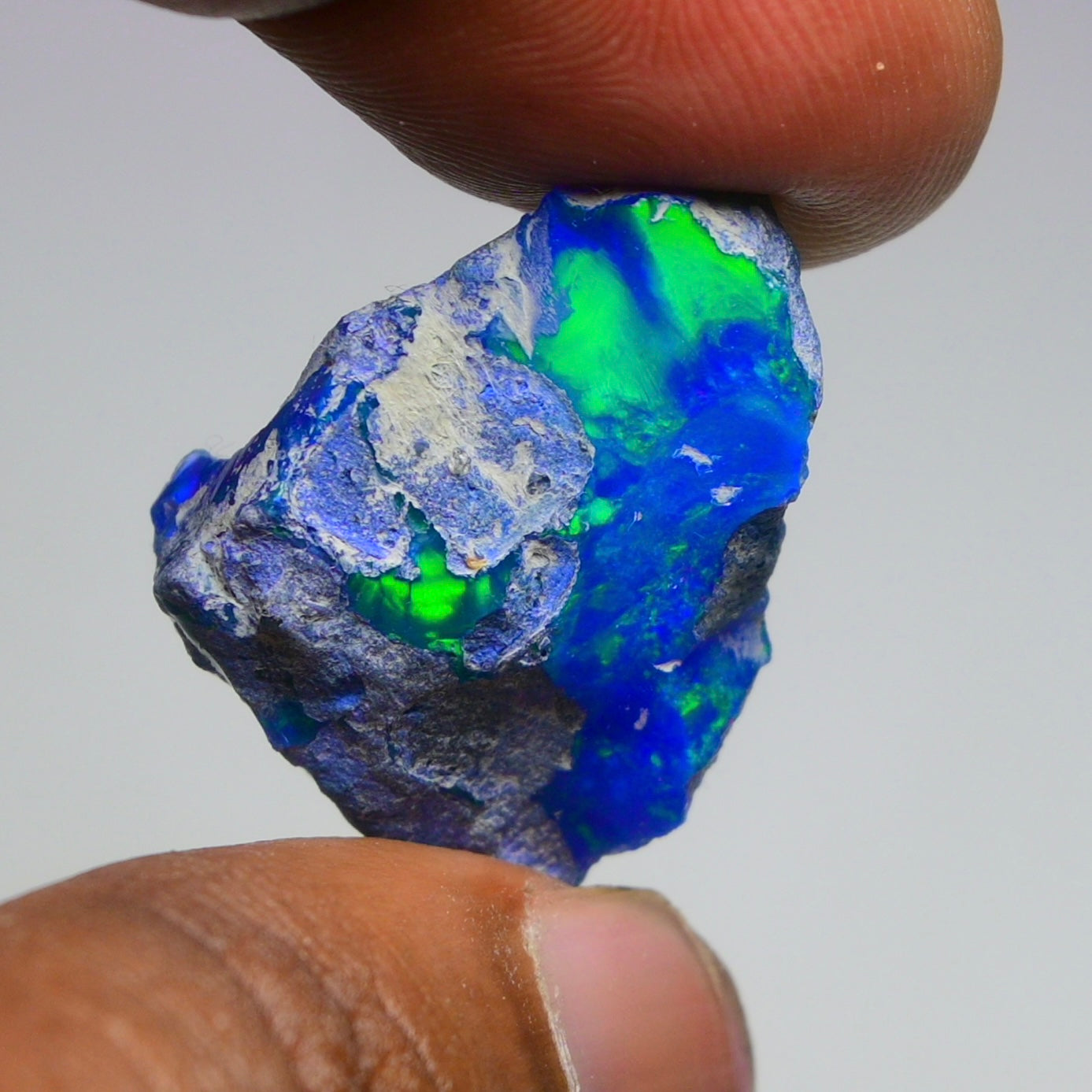 Rare Blue Opal 20.95 Carats | Natural Blue Ethiopian Opal Rough - Ready for Cutting & Jewelry!