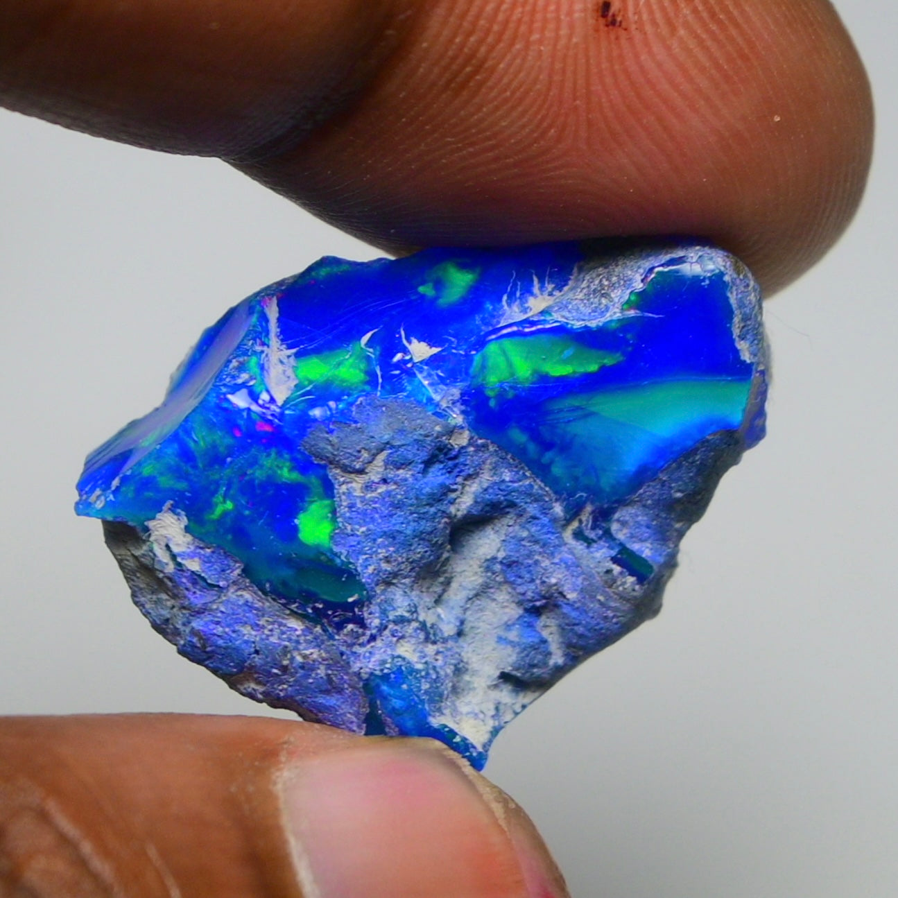 Rare Blue Opal 20.95 Carats | Natural Blue Ethiopian Opal Rough - Ready for Cutting & Jewelry!