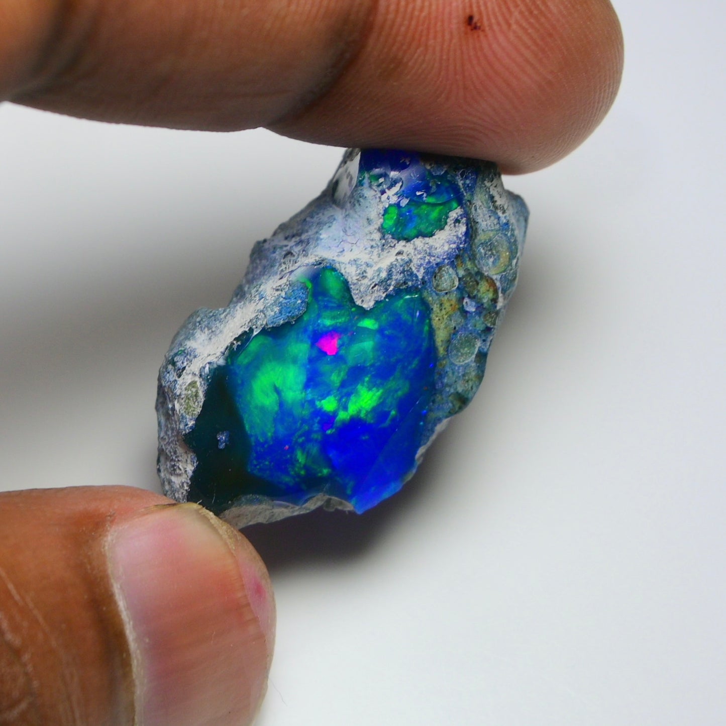 Rare Blue Opal 28.35 Carats | Natural Blue Ethiopian Opal Rough - Ready for Cutting & Jewelry!
