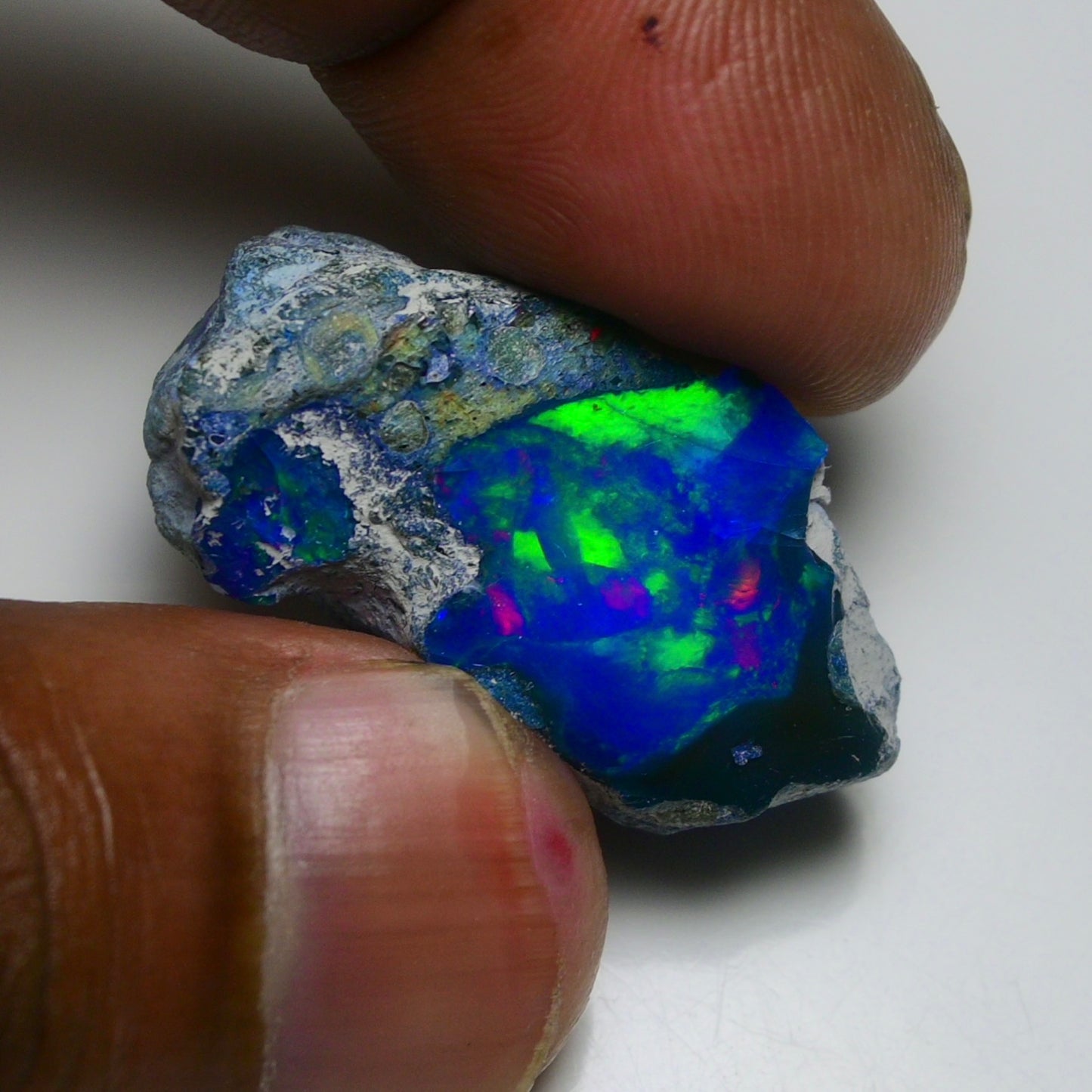 Rare Blue Opal 28.35 Carats | Natural Blue Ethiopian Opal Rough - Ready for Cutting & Jewelry!