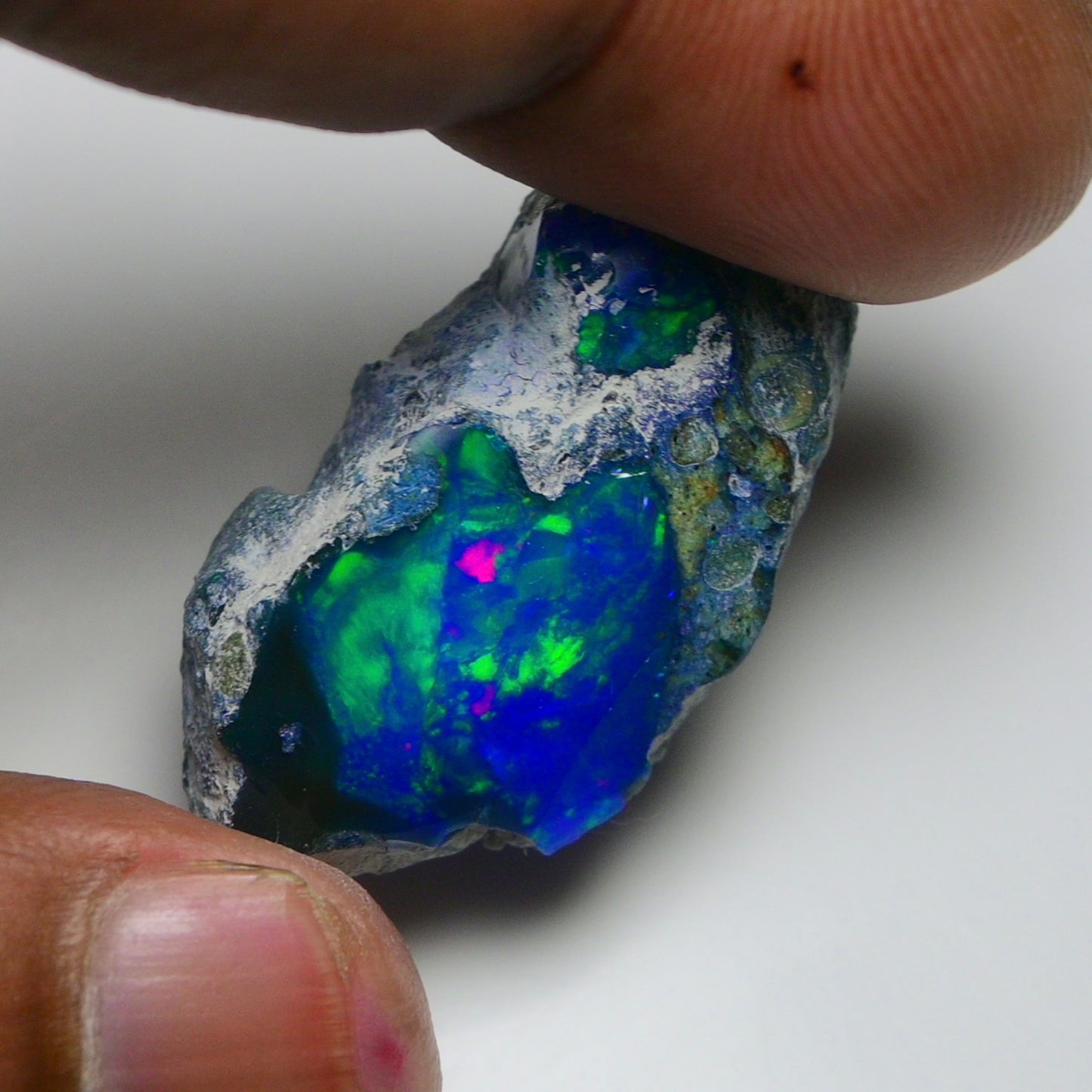 Rare Blue Opal 28.35 Carats | Natural Blue Ethiopian Opal Rough - Ready for Cutting & Jewelry!