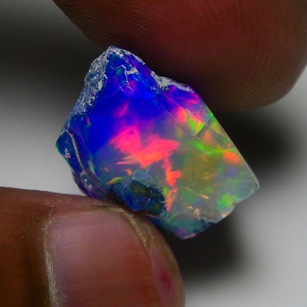 Rare Blue Opal 13.55 Carats | Natural Blue Ethiopian Opal Rough - Ready for Cutting & Jewelry!
