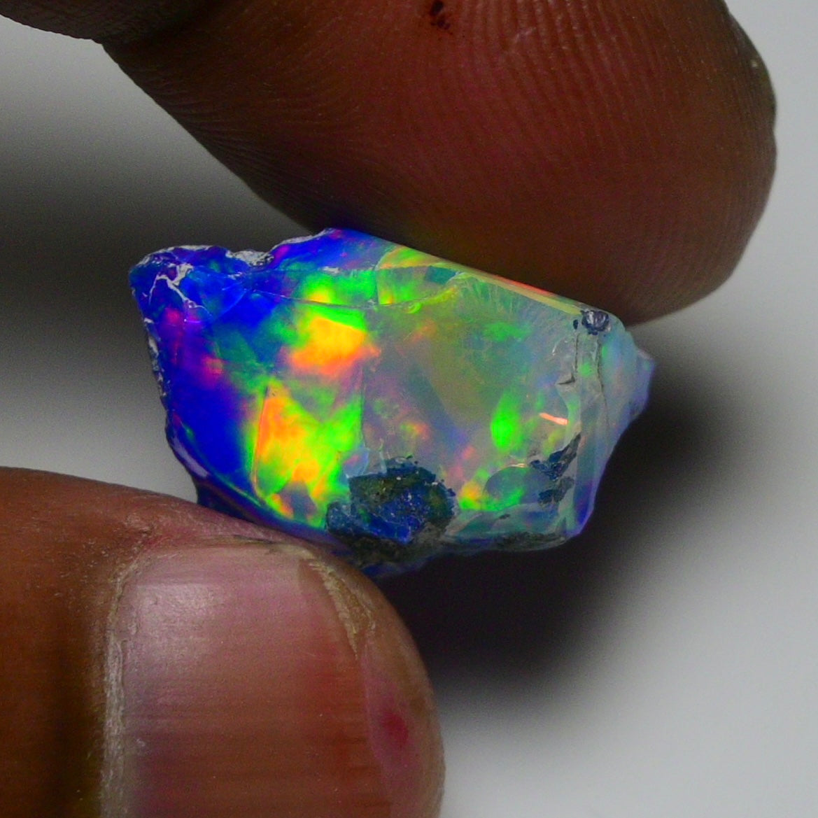 Rare Blue Opal 13.55 Carats | Natural Blue Ethiopian Opal Rough - Ready for Cutting & Jewelry!
