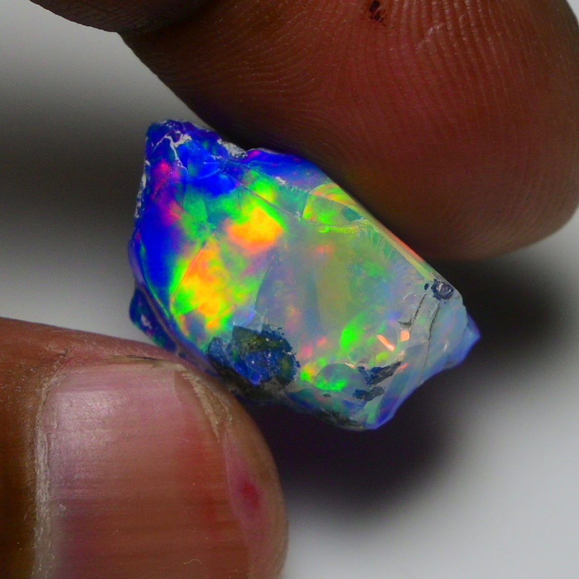 Rare Blue Opal 13.55 Carats | Natural Blue Ethiopian Opal Rough - Ready for Cutting & Jewelry!