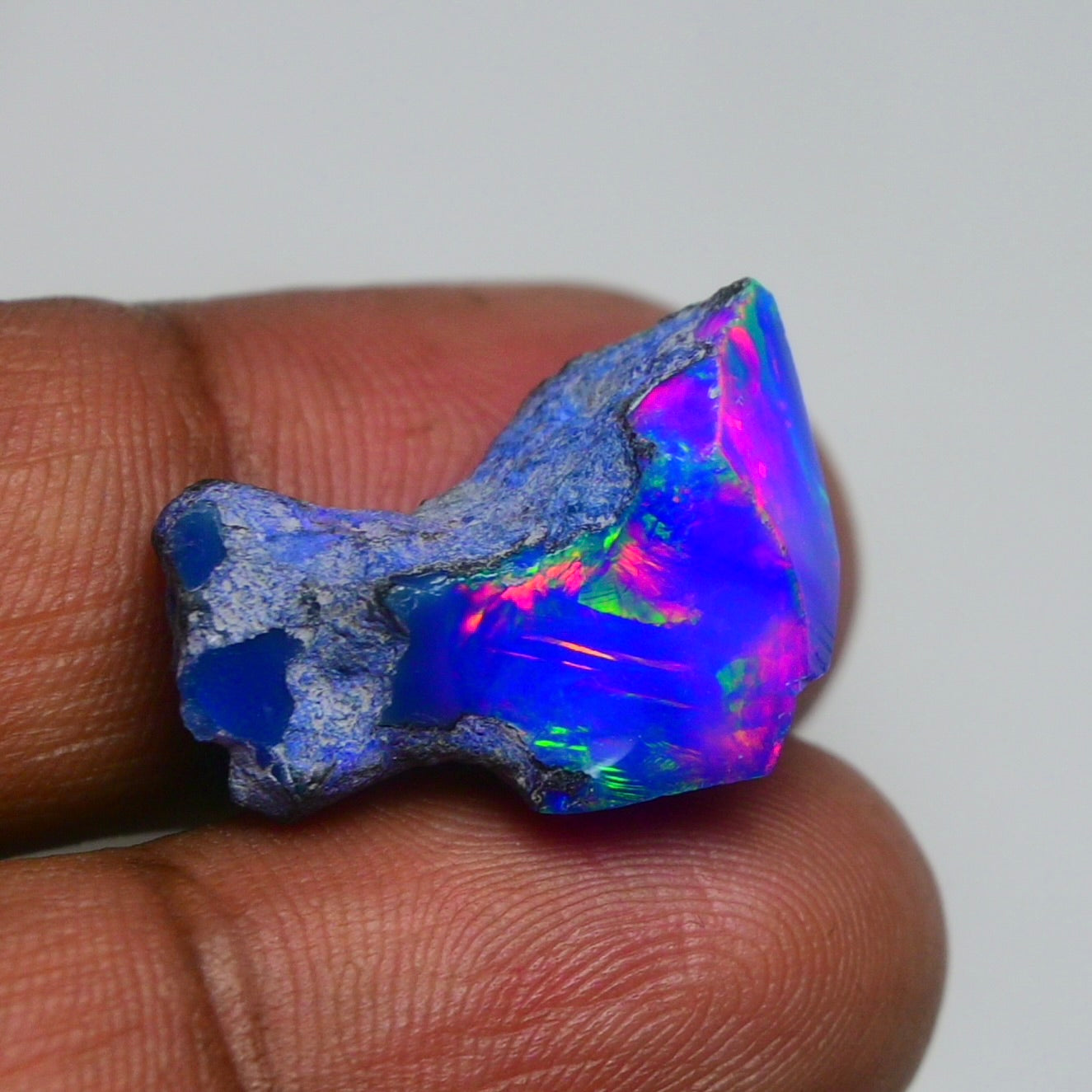 Rare Blue Opal 13.85 Carats | Natural Blue Ethiopian Opal Rough - Ready for Cutting & Jewelry!