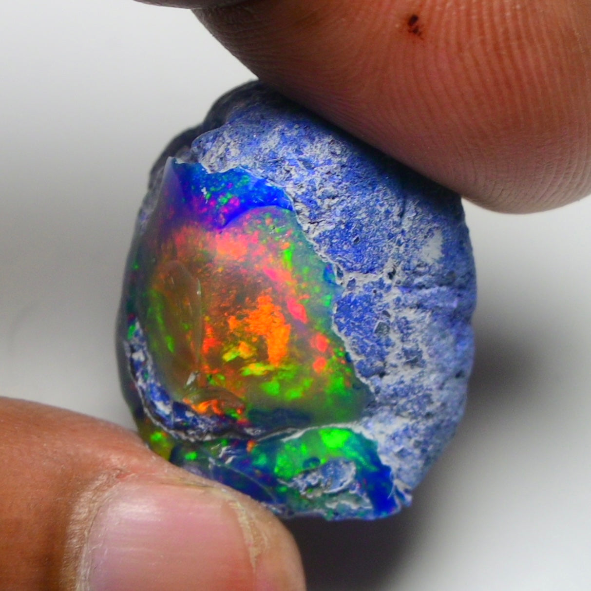 Rare Blue Opal 34.00 Carats | Natural Blue Ethiopian Opal Rough - Ready for Cutting & Jewelry!