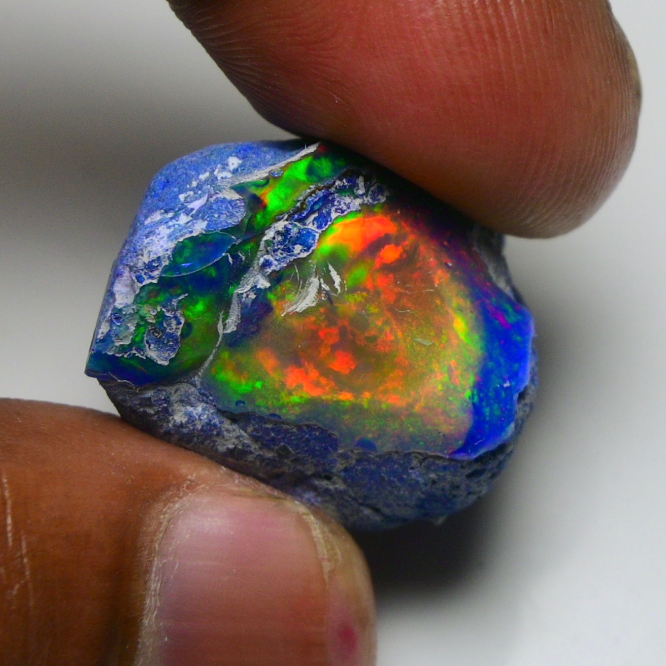 Rare Blue Opal 34.00 Carats | Natural Blue Ethiopian Opal Rough - Ready for Cutting & Jewelry!
