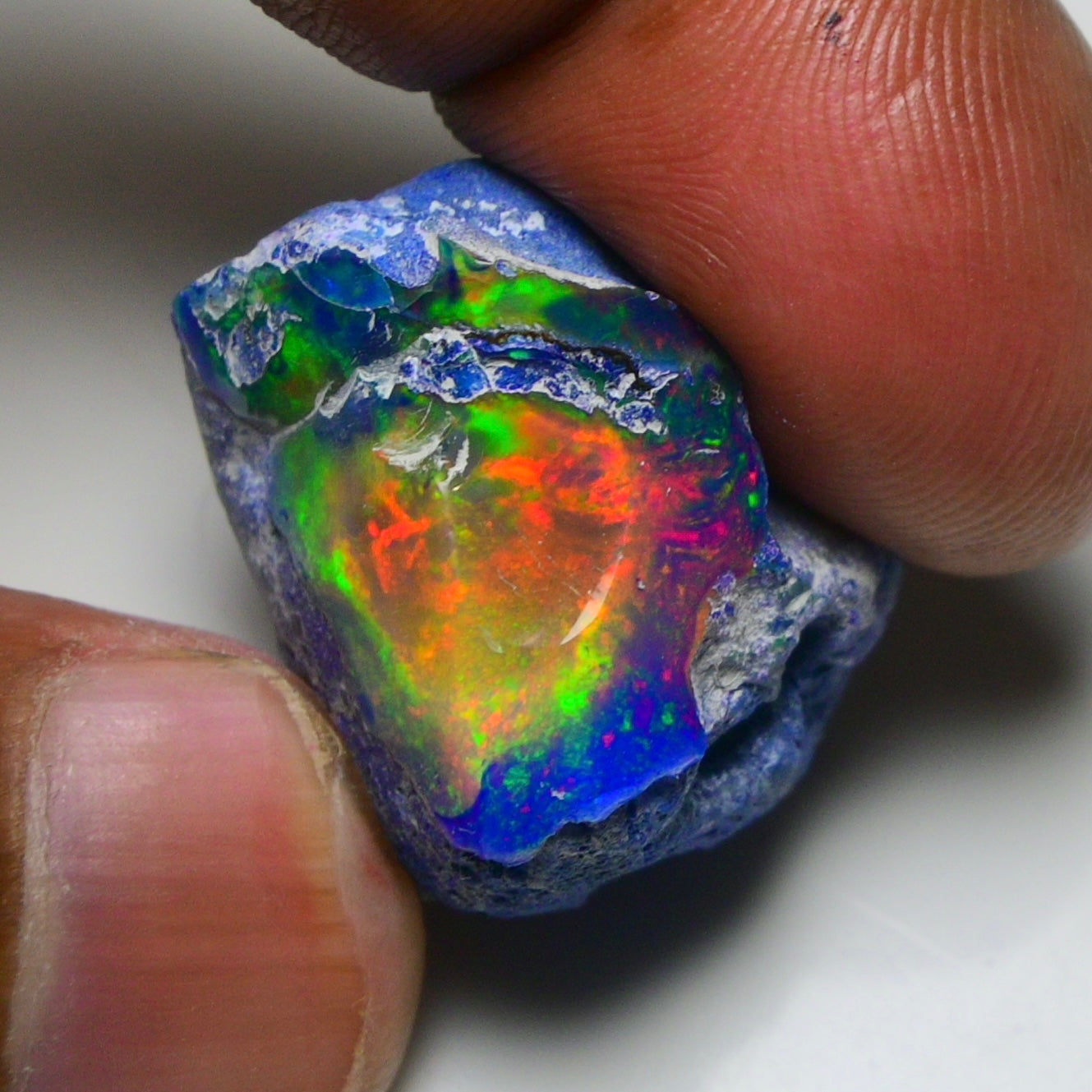 Rare Blue Opal 34.00 Carats | Natural Blue Ethiopian Opal Rough - Ready for Cutting & Jewelry!