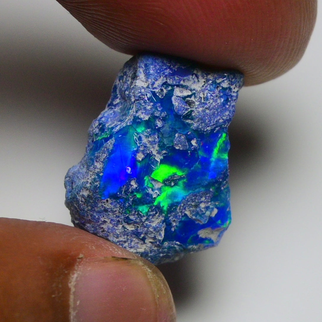 Rare Blue Opal 12.05 Carats | Natural Blue Ethiopian Opal Rough - Ready for Cutting & Jewelry!
