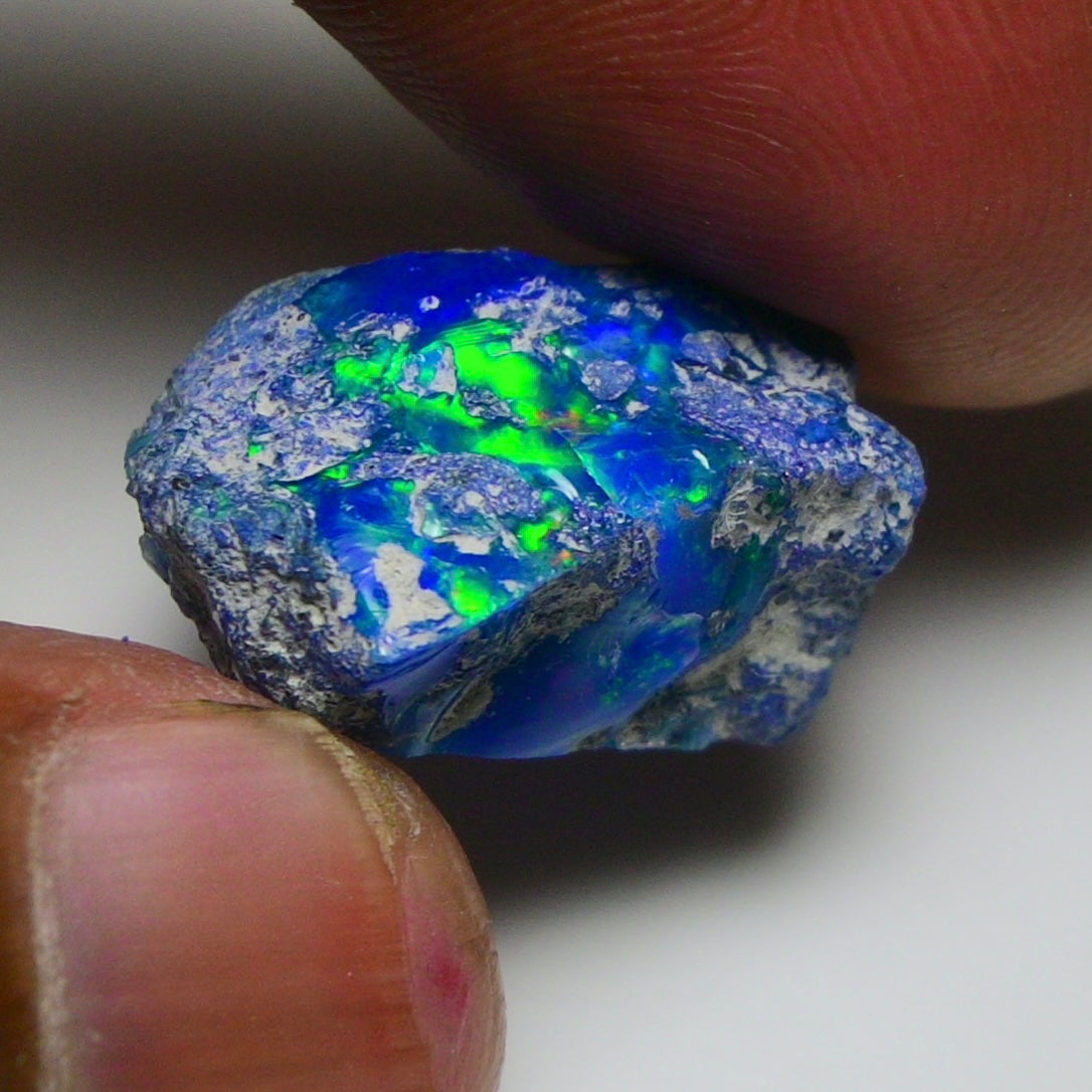 Rare Blue Opal 12.05 Carats | Natural Blue Ethiopian Opal Rough - Ready for Cutting & Jewelry!