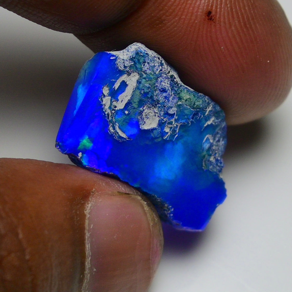 Rare Blue Opal 13.75 Carats | Natural Blue Ethiopian Opal Rough - Ready for Cutting & Jewelry!