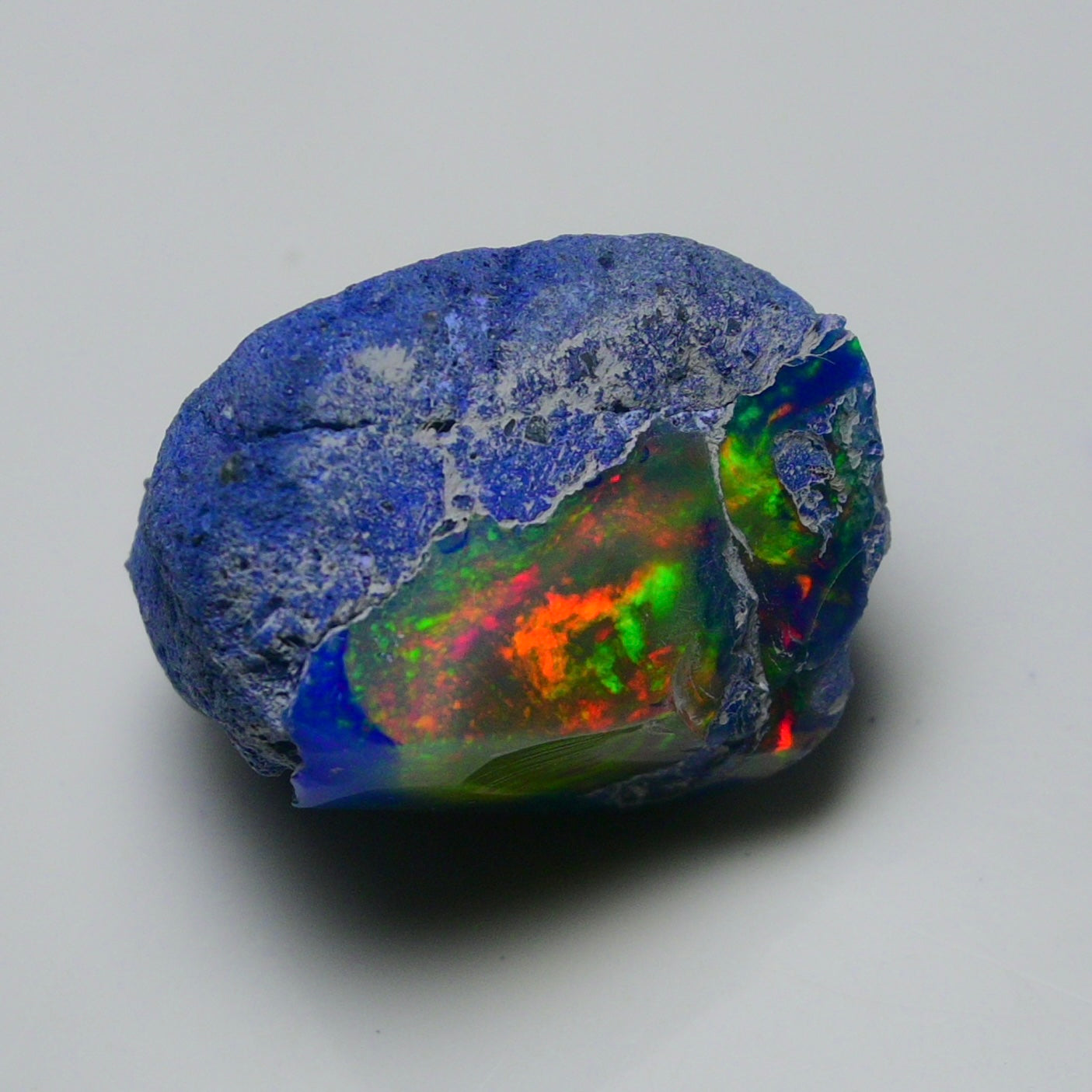 Rare Blue Opal 34.00 Carats | Natural Blue Ethiopian Opal Rough - Ready for Cutting & Jewelry!