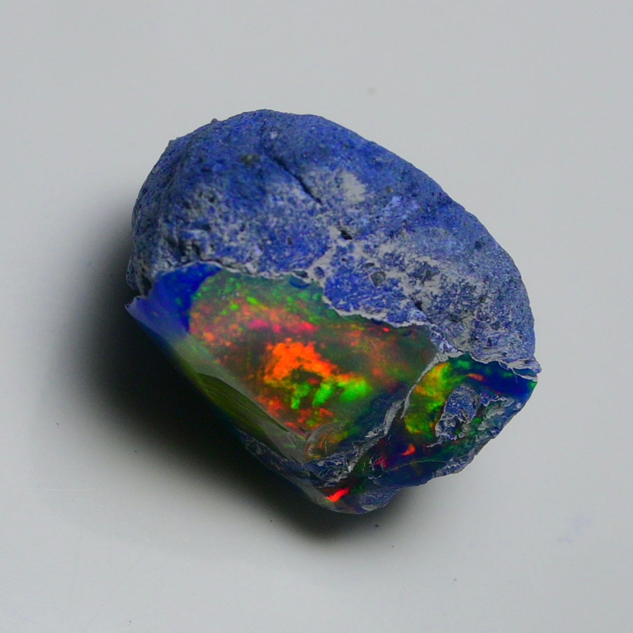 Rare Blue Opal 34.00 Carats | Natural Blue Ethiopian Opal Rough - Ready for Cutting & Jewelry!