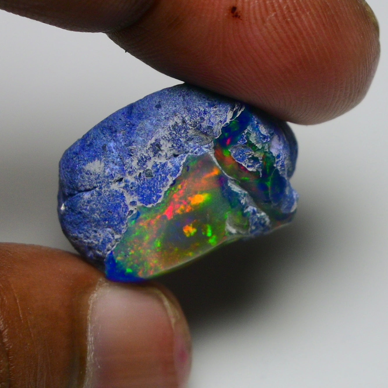 Rare Blue Opal 34.00 Carats | Natural Blue Ethiopian Opal Rough - Ready for Cutting & Jewelry!
