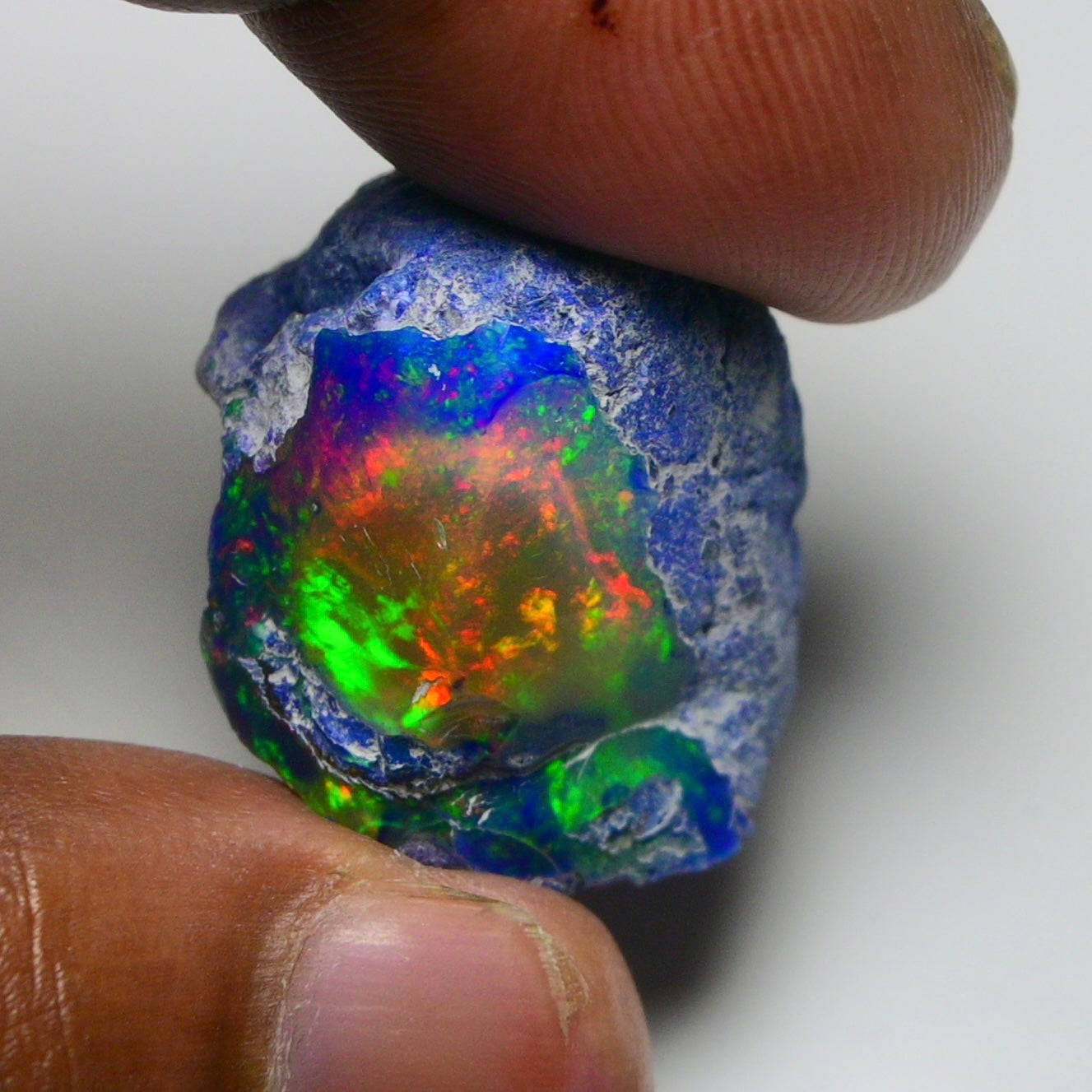 Rare Blue Opal 34.00 Carats | Natural Blue Ethiopian Opal Rough - Ready for Cutting & Jewelry!