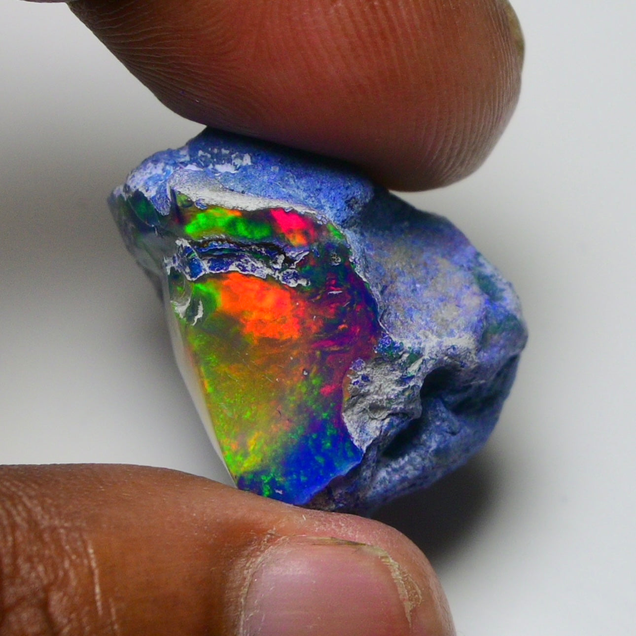 Rare Blue Opal 34.00 Carats | Natural Blue Ethiopian Opal Rough - Ready for Cutting & Jewelry!