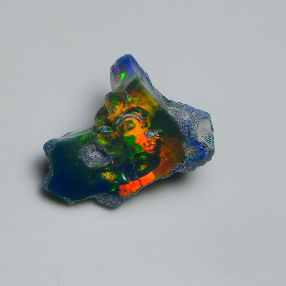Rare Blue Opal 15.50 Carats | Natural Blue Ethiopian Opal Rough - Ready for Cutting & Jewelry!