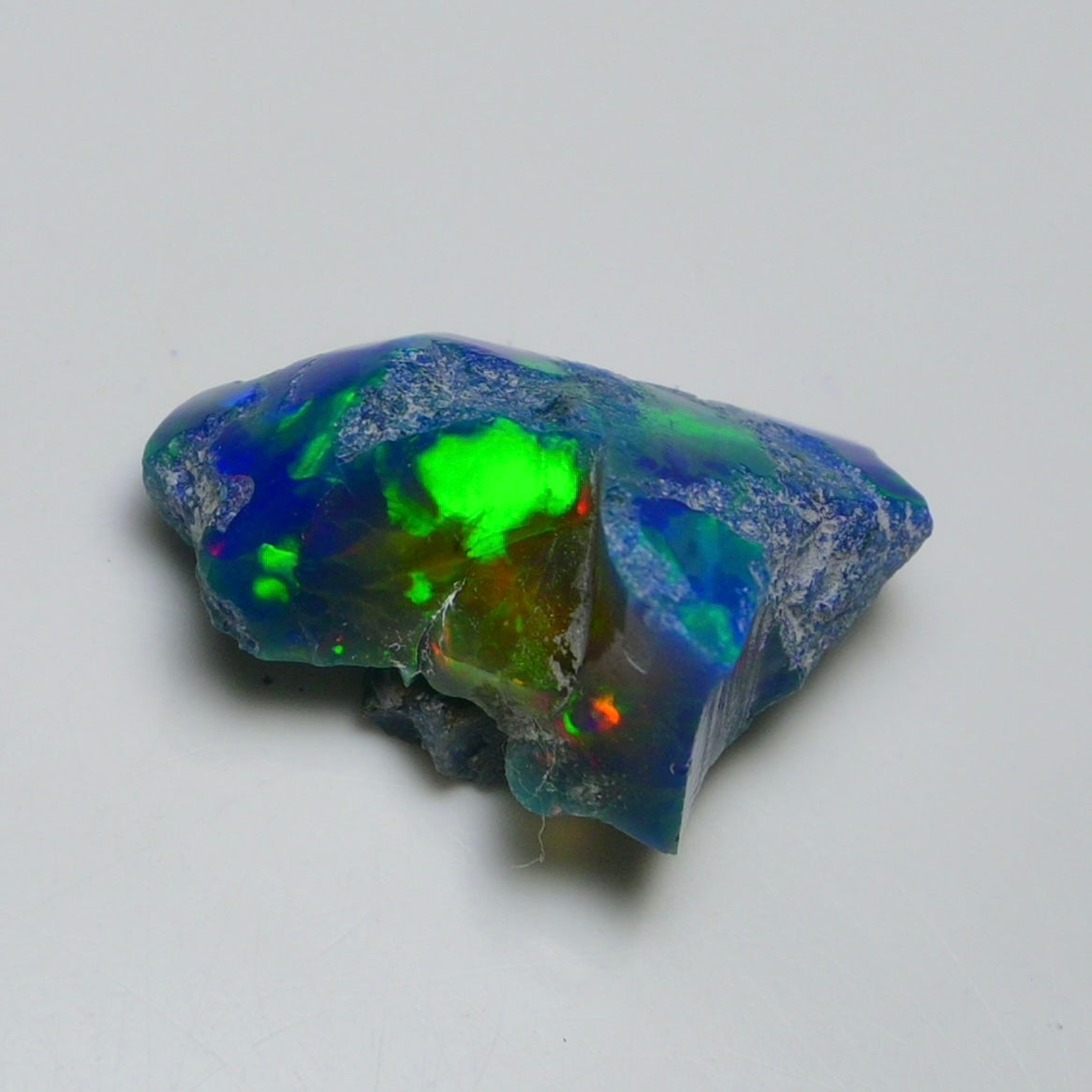 Rare Blue Opal 15.50 Carats | Natural Blue Ethiopian Opal Rough - Ready for Cutting & Jewelry!