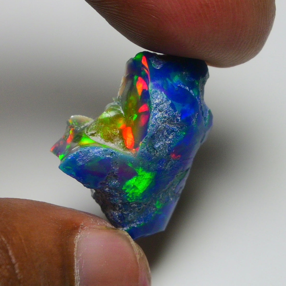 Rare Blue Opal 15.50 Carats | Natural Blue Ethiopian Opal Rough - Ready for Cutting & Jewelry!