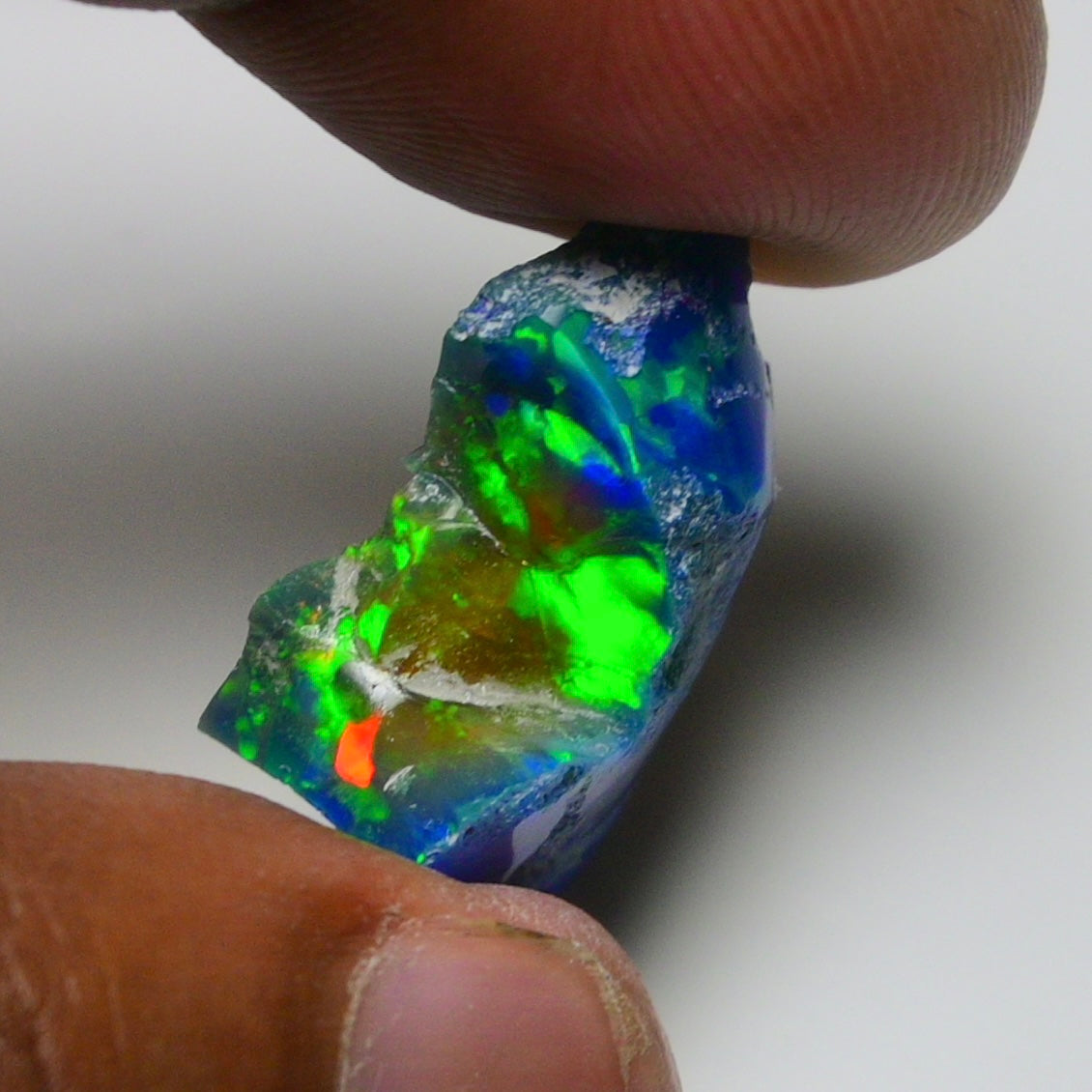 Rare Blue Opal 15.50 Carats | Natural Blue Ethiopian Opal Rough - Ready for Cutting & Jewelry!