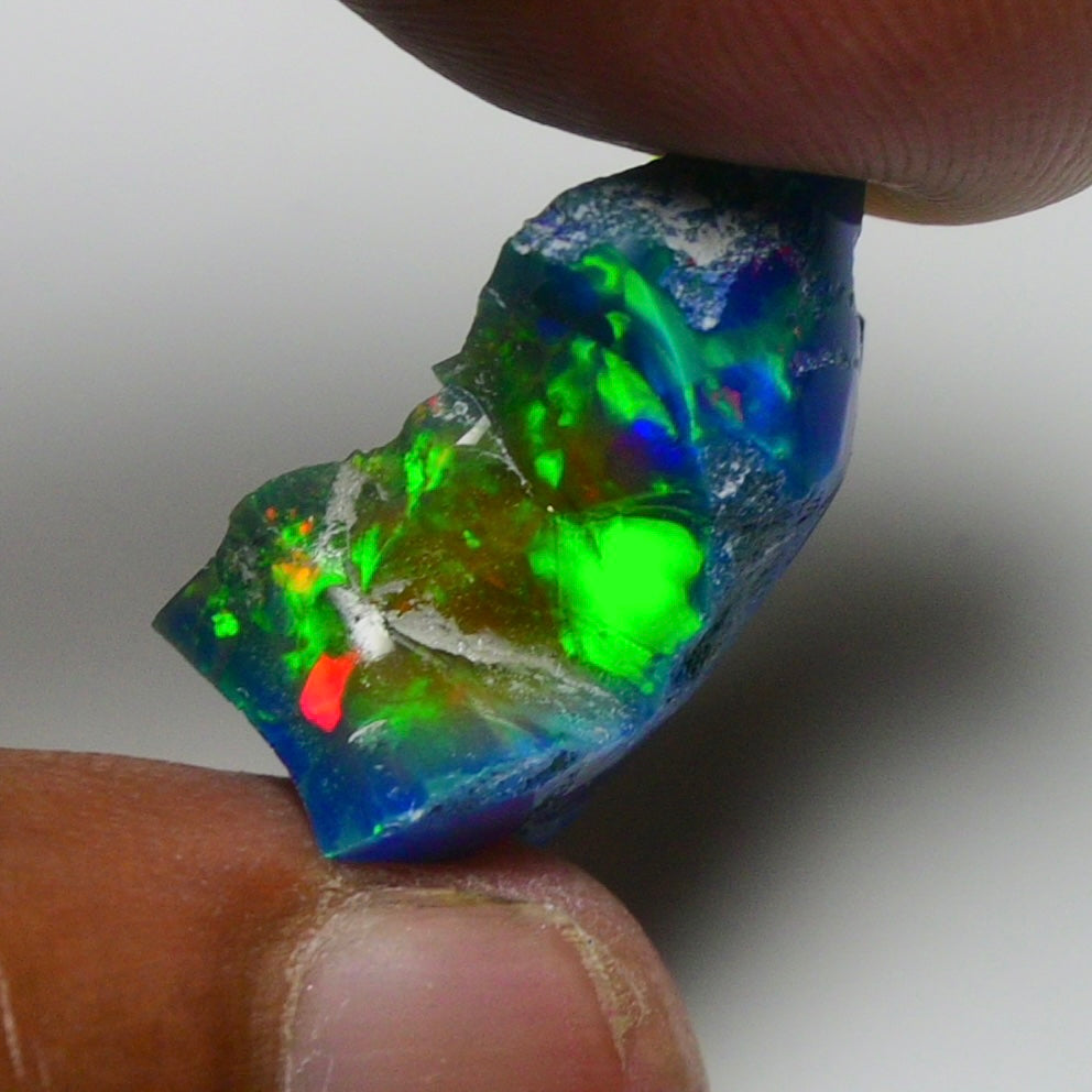 Rare Blue Opal 15.50 Carats | Natural Blue Ethiopian Opal Rough - Ready for Cutting & Jewelry!