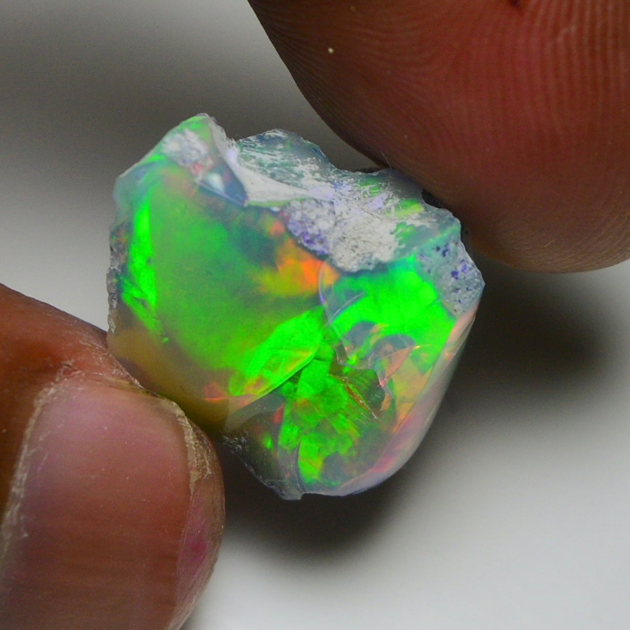 Rare Green Opal 14.50 Carats | Natural Green Ethiopian Opal Rough - Ready for Cutting & Jewelry!