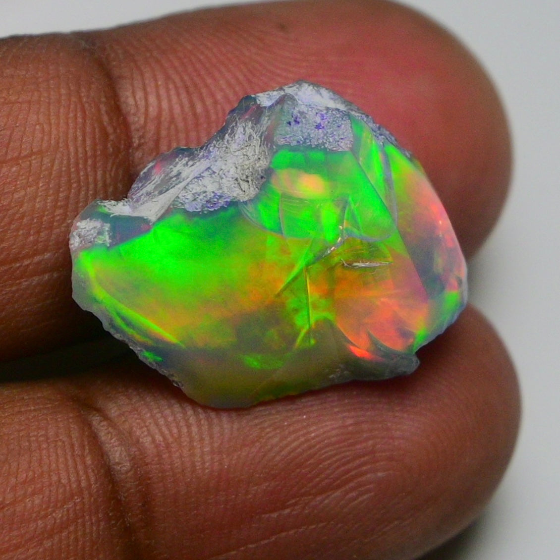 Rare Green Opal 14.50 Carats | Natural Green Ethiopian Opal Rough - Ready for Cutting & Jewelry!