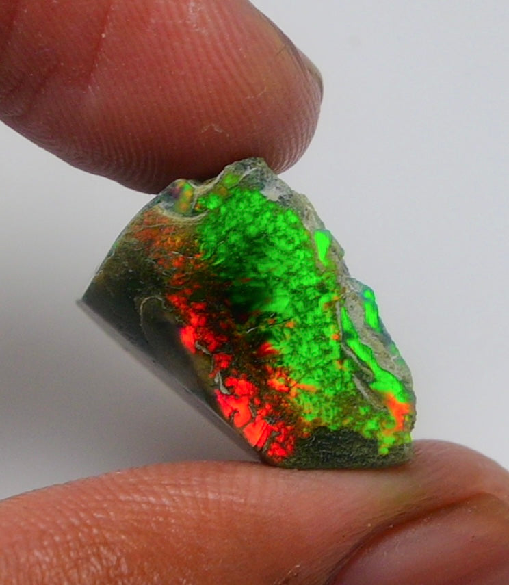 Black Opal Rough 10.90 Carats | Natural Ethiopian Opal Rough - Ready for Cutting & Jewelry | AAA Grade Opal Raw