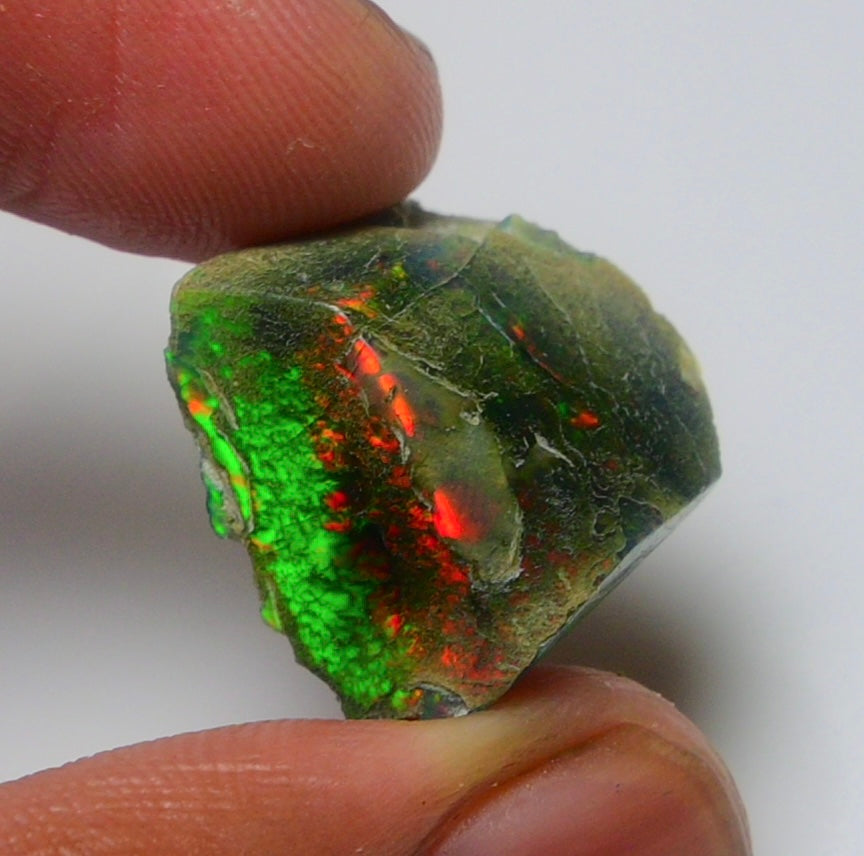 Black Opal Rough 10.90 Carats | Natural Ethiopian Opal Rough - Ready for Cutting & Jewelry | AAA Grade Opal Raw
