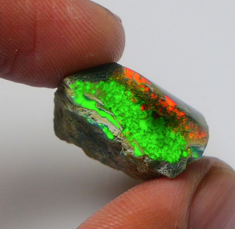 Black Opal Rough 10.90 Carats | Natural Ethiopian Opal Rough - Ready for Cutting & Jewelry | AAA Grade Opal Raw