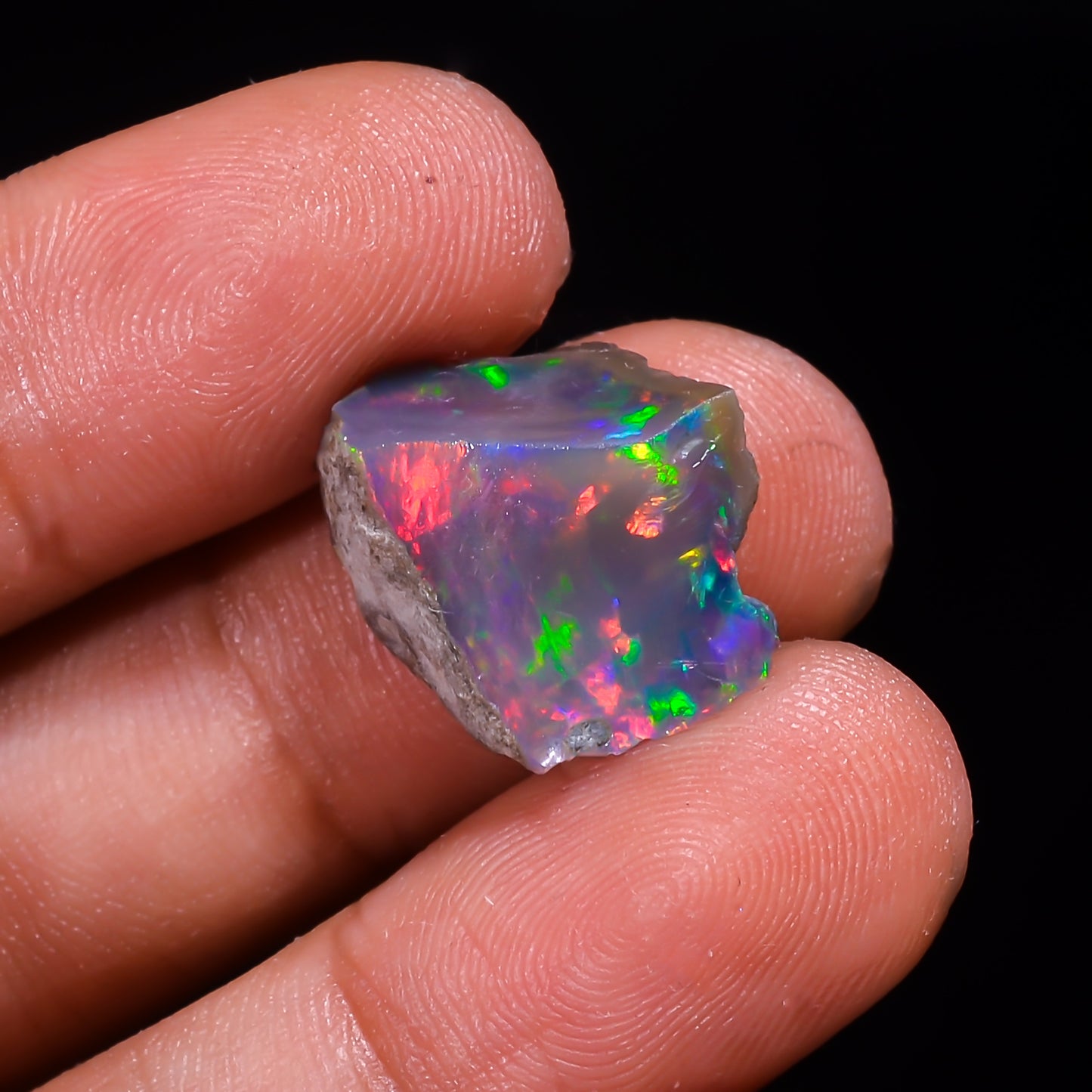 Rare Black Opal 6.05 Carats | Natural Black Ethiopian Opal Rough - Ready for Cutting & Jewelry!