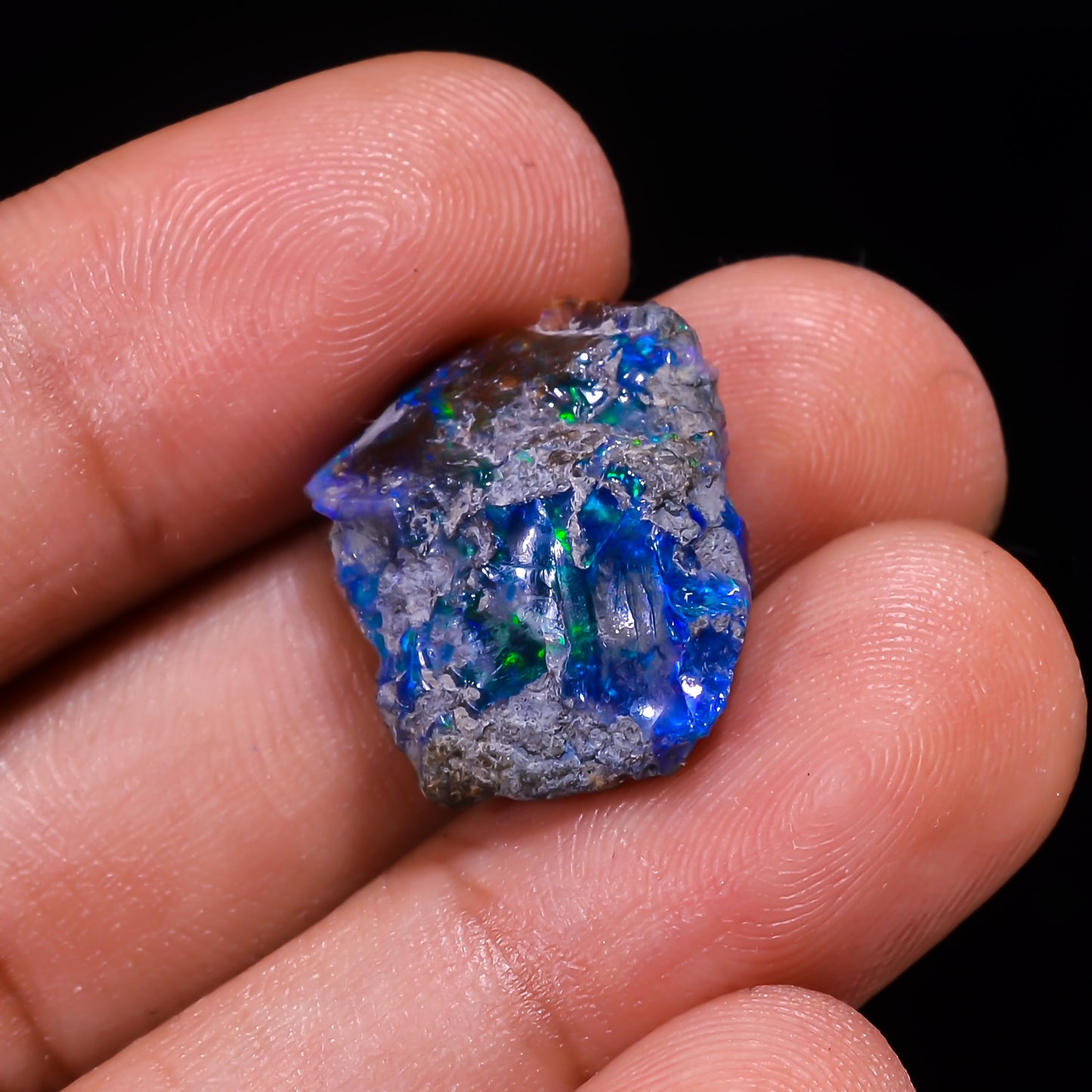 Rare Black Opal 5.5 Carats | Natural Black Ethiopian Opal Rough - Ready for Cutting & Jewelry!