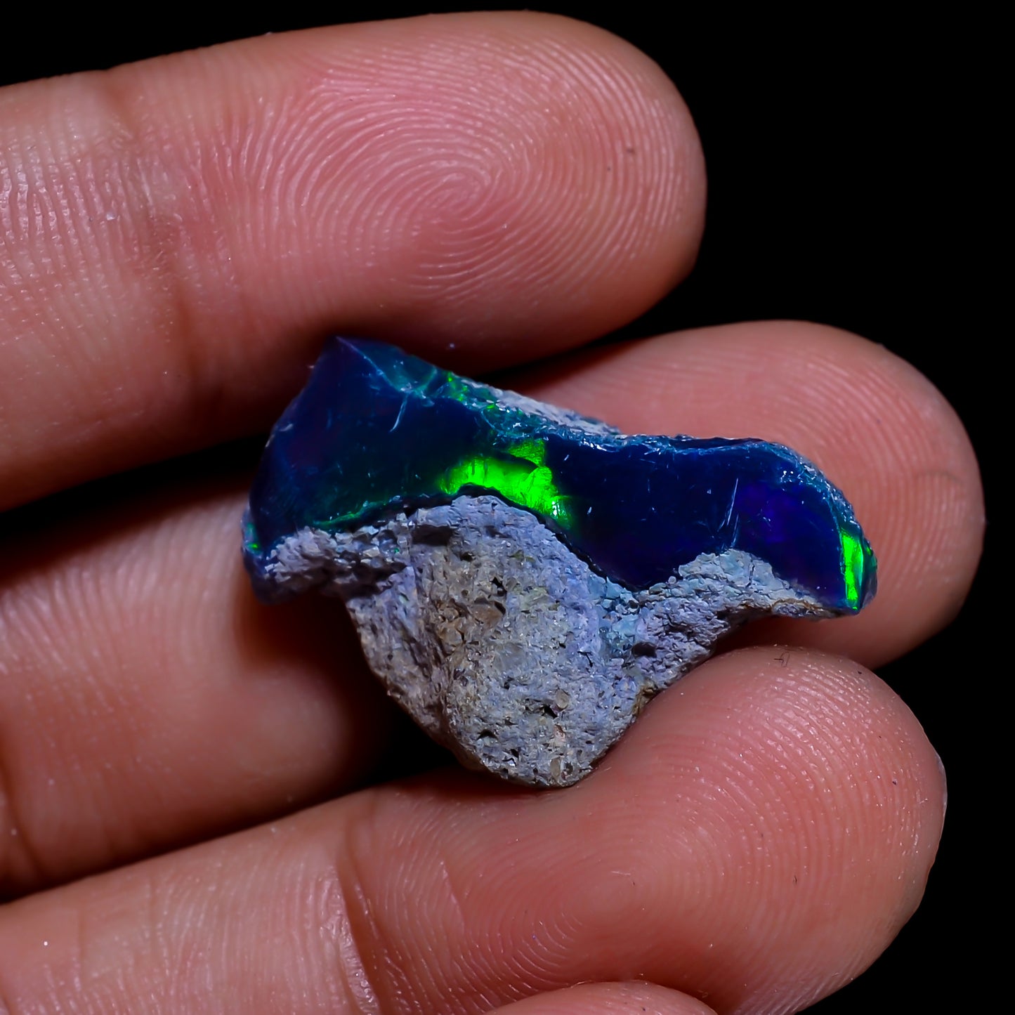 Rare Black Opal 9.00 Carats | Natural Black Ethiopian Opal Rough - Ready for Cutting & Jewelry