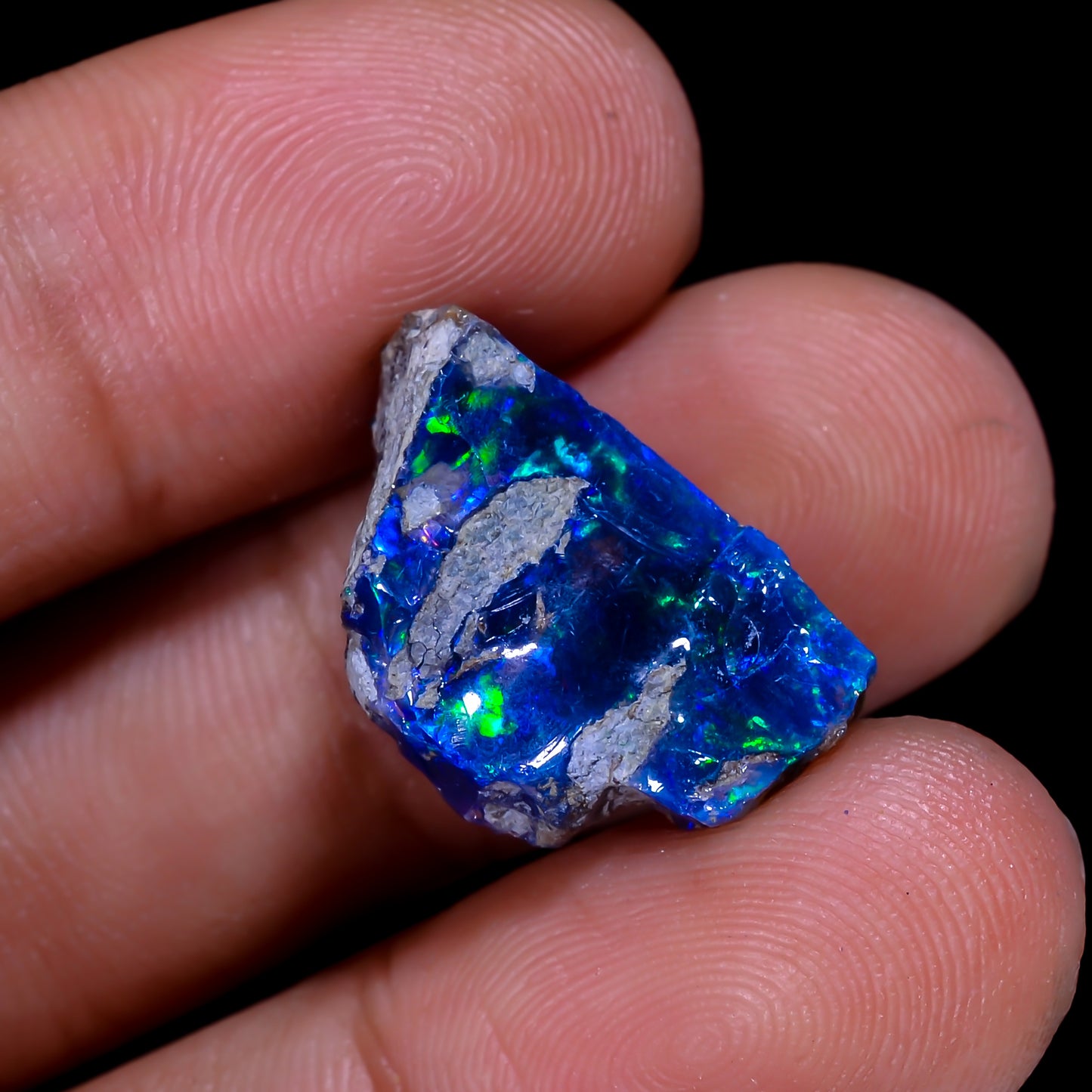 Rare Black Opal 7.00 Carats | Natural Black Ethiopian Opal Rough - Ready for Cutting & Jewelry