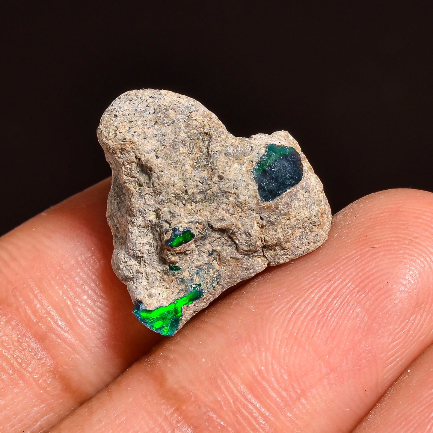 Black Opal 7.50 Carats | Natural Black Ethiopian Opal Rough (Smoked) - Ready for Cutting & Jewelry!