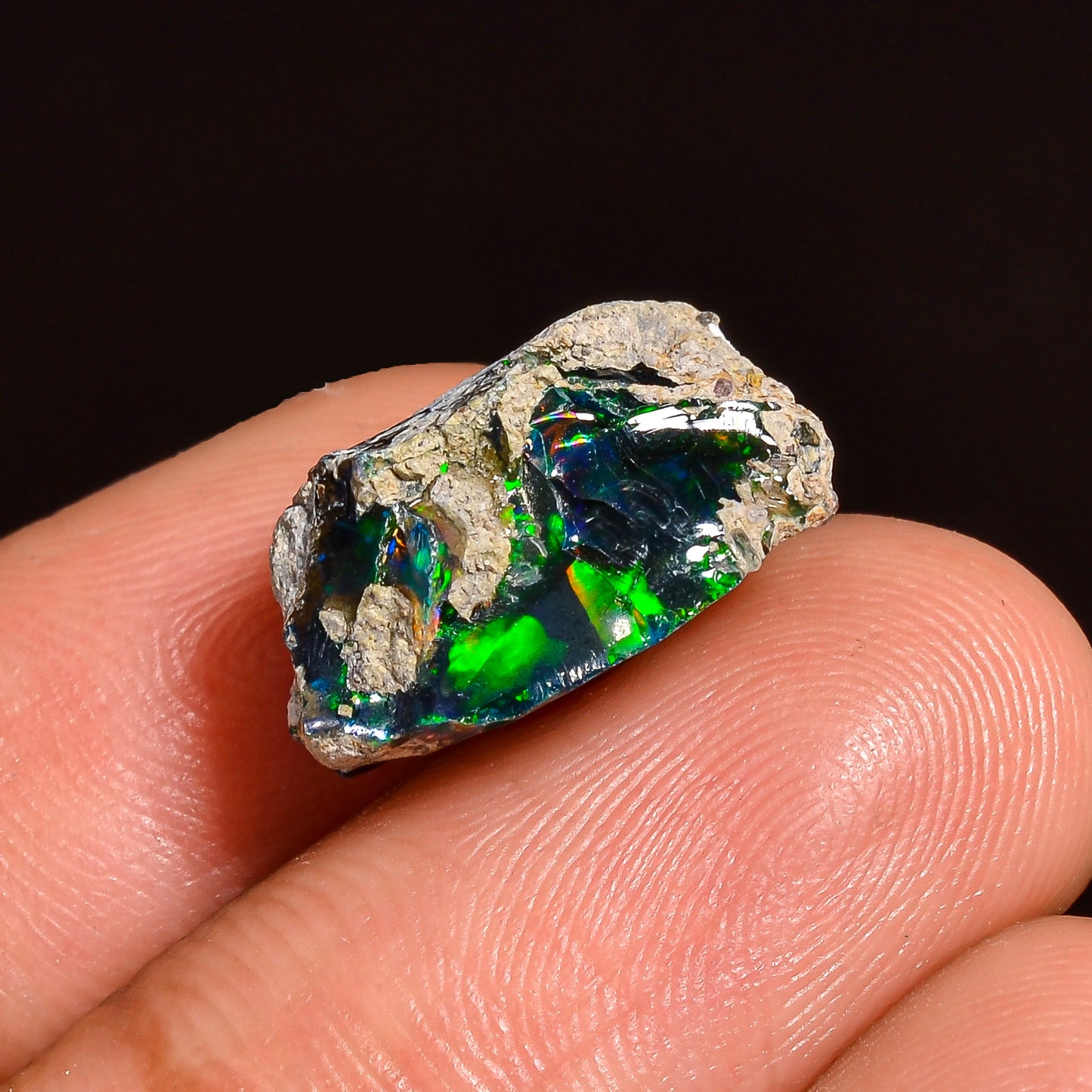 Black Opal Weight: 5.00 Carats | Natural Black Ethiopian Opal Rough - Ready for Cutting & Jewelry