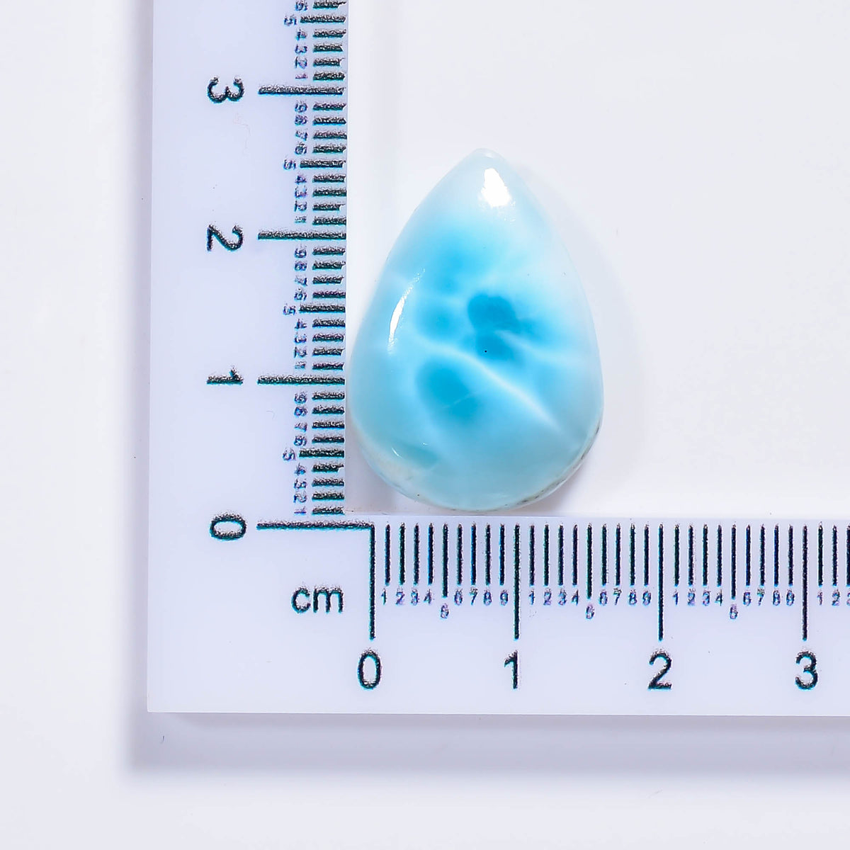 Natural Larimar Fancy Shape Cabochon Loose Gemstone 27 Ct. 26X19X6 mm TJC-18