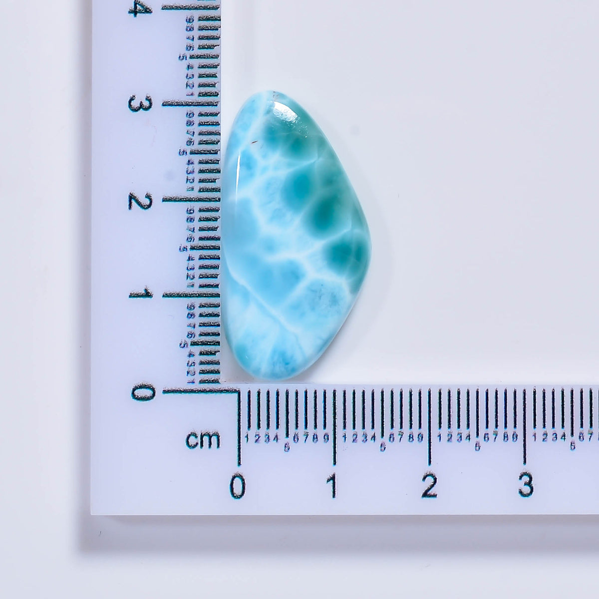 Natural Larimar Radiant Shape Cabochon Loose Gemstone 31 Ct. 32X13X5 mm TJC-20