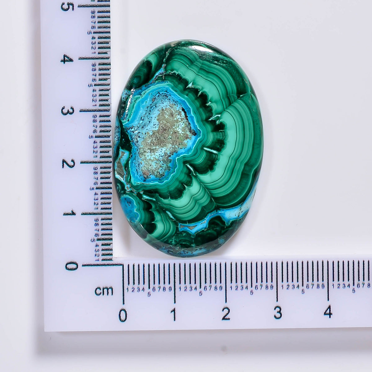 Natural Malachite Chrysocolla Pear Shape Cabochon Loose Gemstone 52 Ct. 33X26X5 mm TJC-49