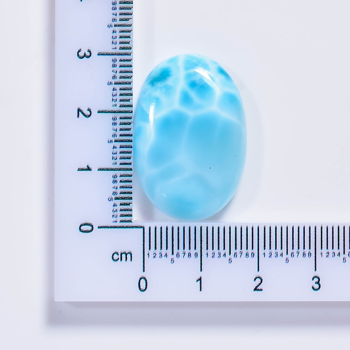Natural Larimar Fancy Shape Cabochon Loose Gemstone 20 Ct. 23X19X5 mm TJC-6