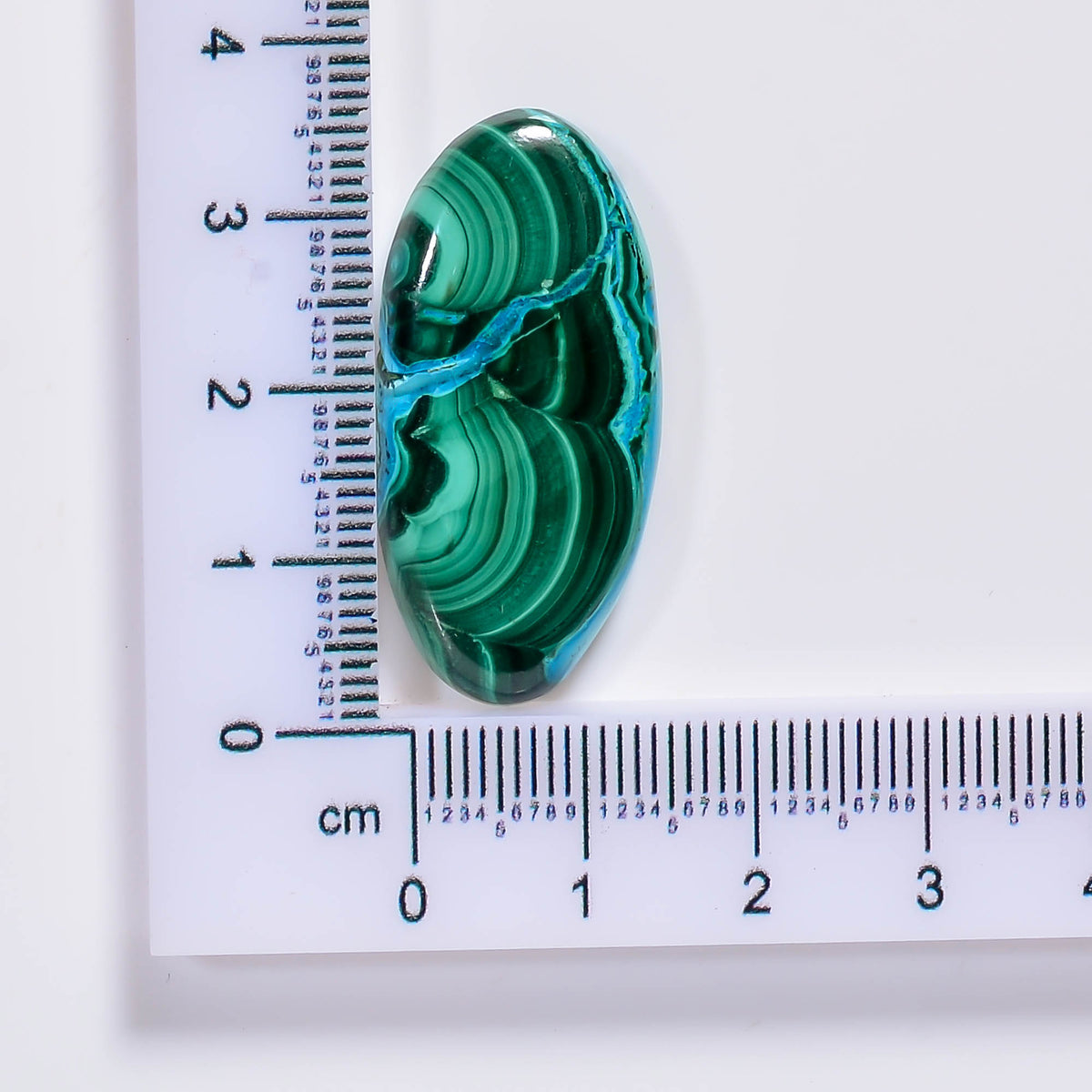 Natural Malachite Chrysocolla Pear Shape Cabochon Loose Gemstone 47 Ct. 34X23X5 mm TJC-56