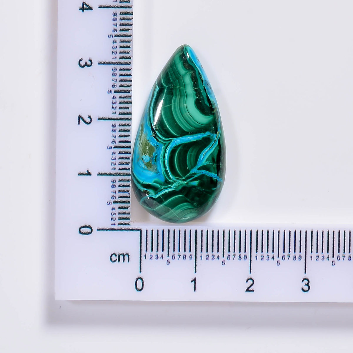 Natural Malachite Chrysocolla Radiant Shape Cabochon Loose Gemstone 45 Ct. 35X13X6 mm TJC-60