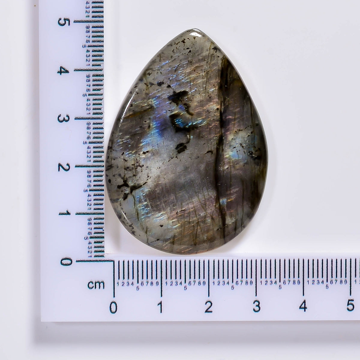 Natural Labradorite Oval Shape Cabochon Loose Gemstone 67 Ct. 36X29X6 mm TJC-67