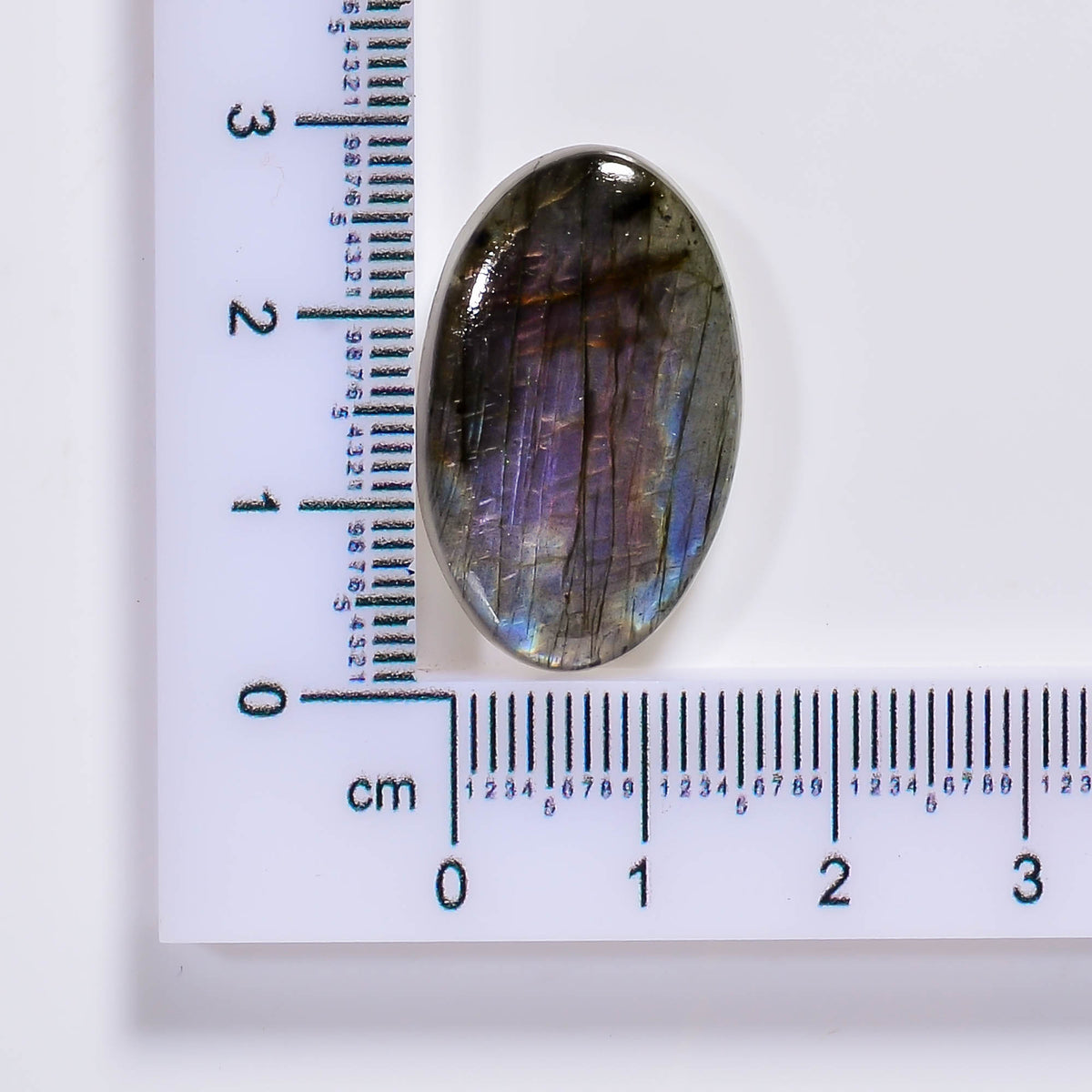 Natural Labradorite Oval Shape Cabochon Loose Gemstone 84 Ct. 46X35X5 mm TJC-72