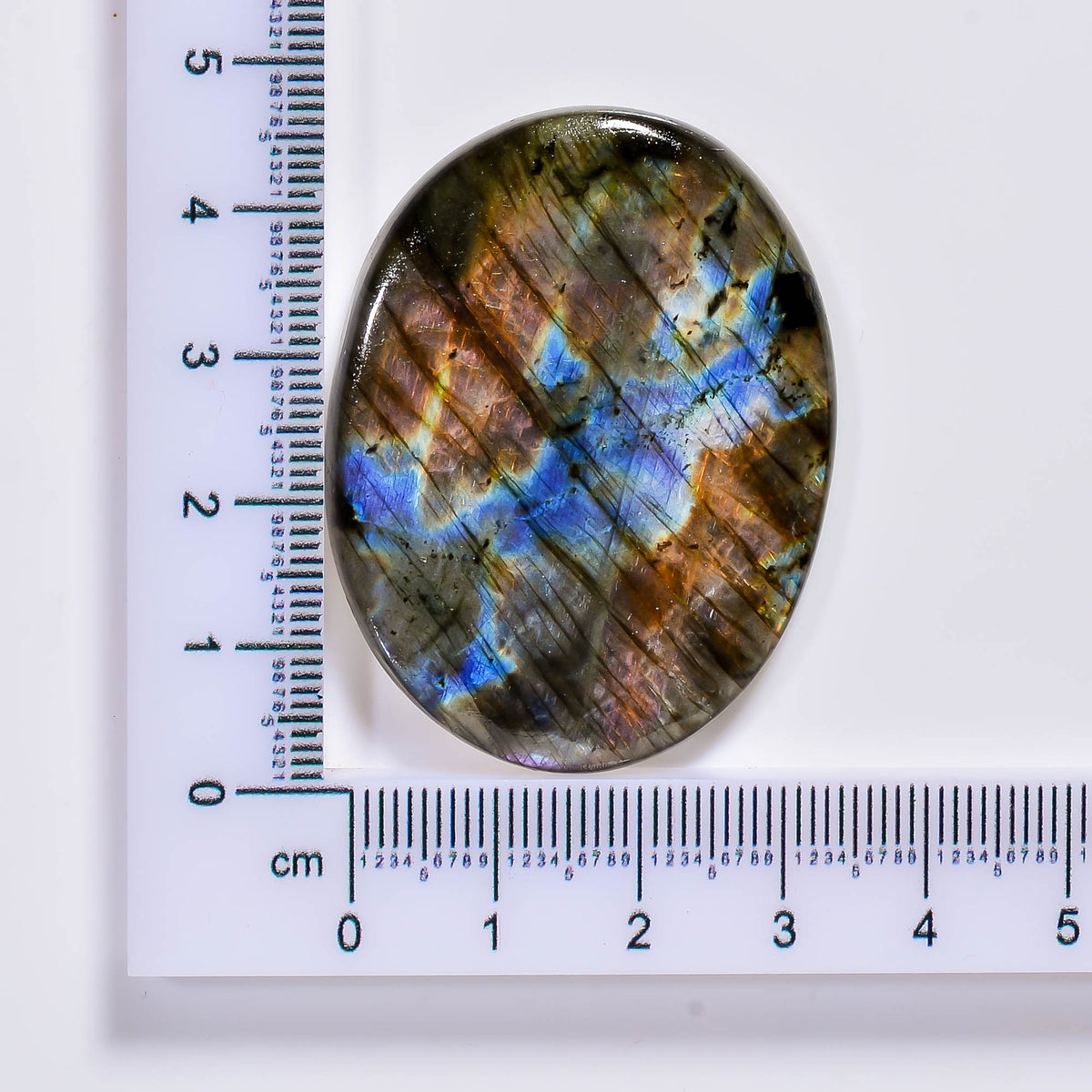 Natural Labradorite Fancy Shape Cabochon Loose Gemstone 28 Ct. 31X19X5 mm TJC-73