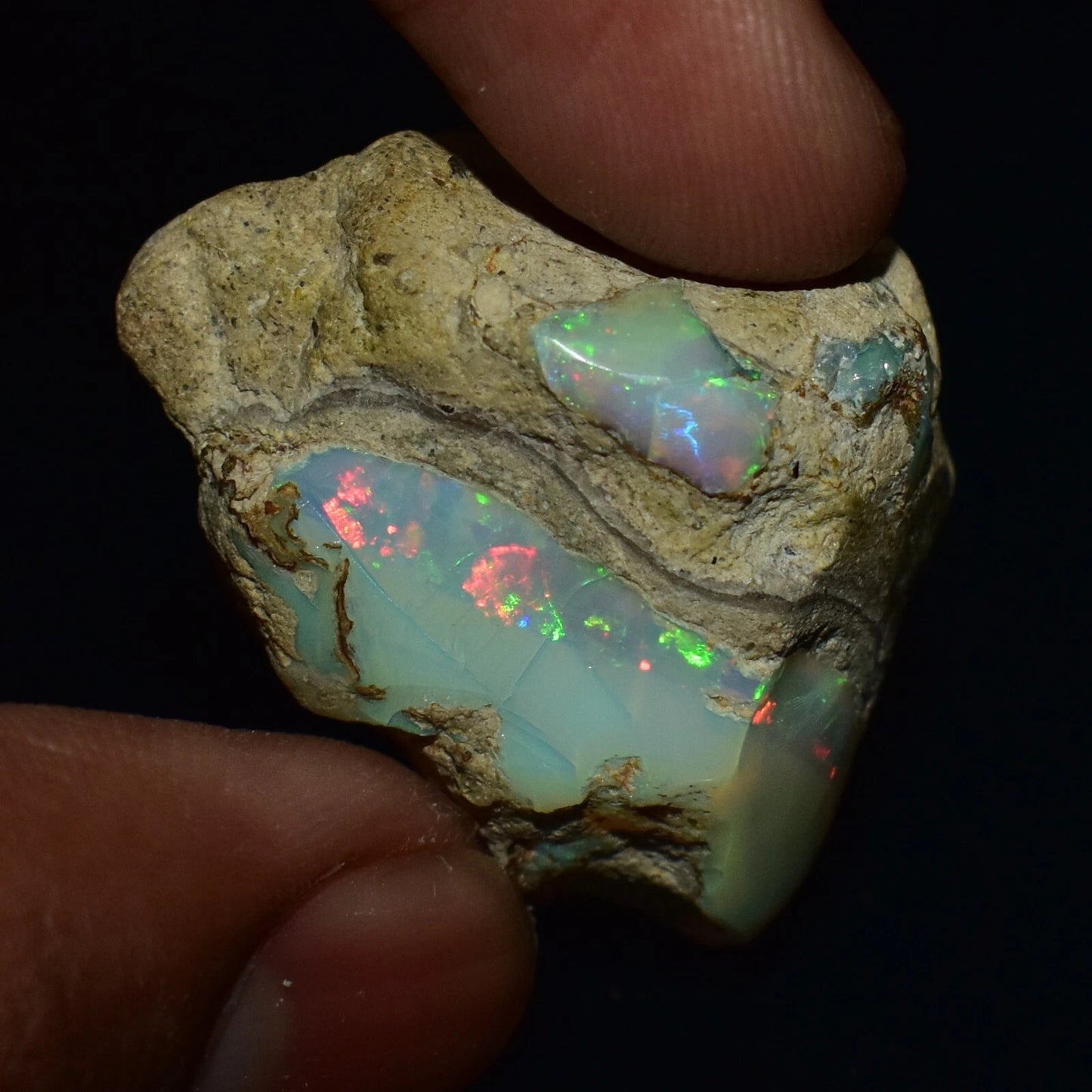 Natural White Opal Rough 58.90 CTs, Ethiopian Welo Opal Raw Gemstone For Jewelry